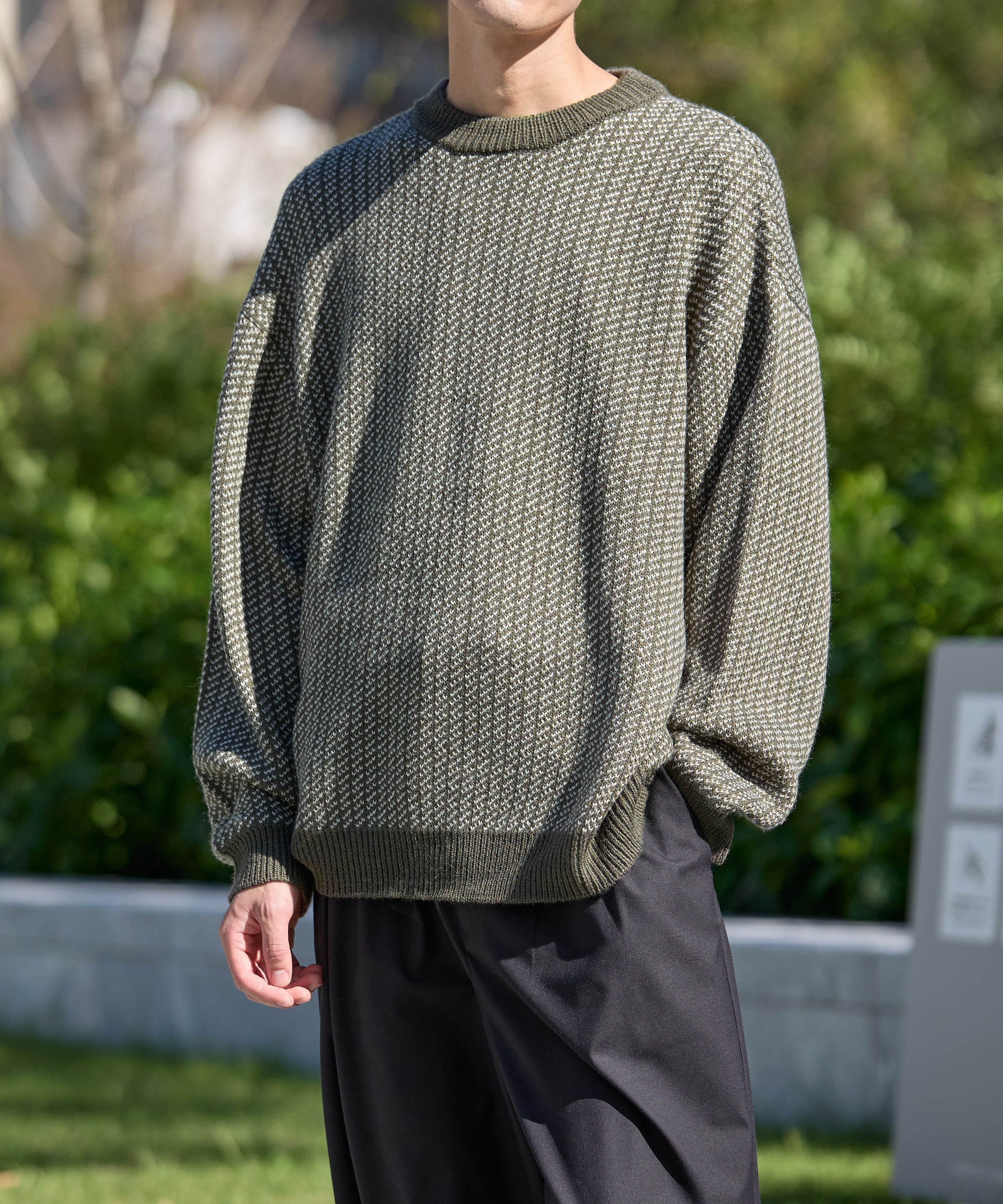 BIRDSEYE KNIT【GREEN】