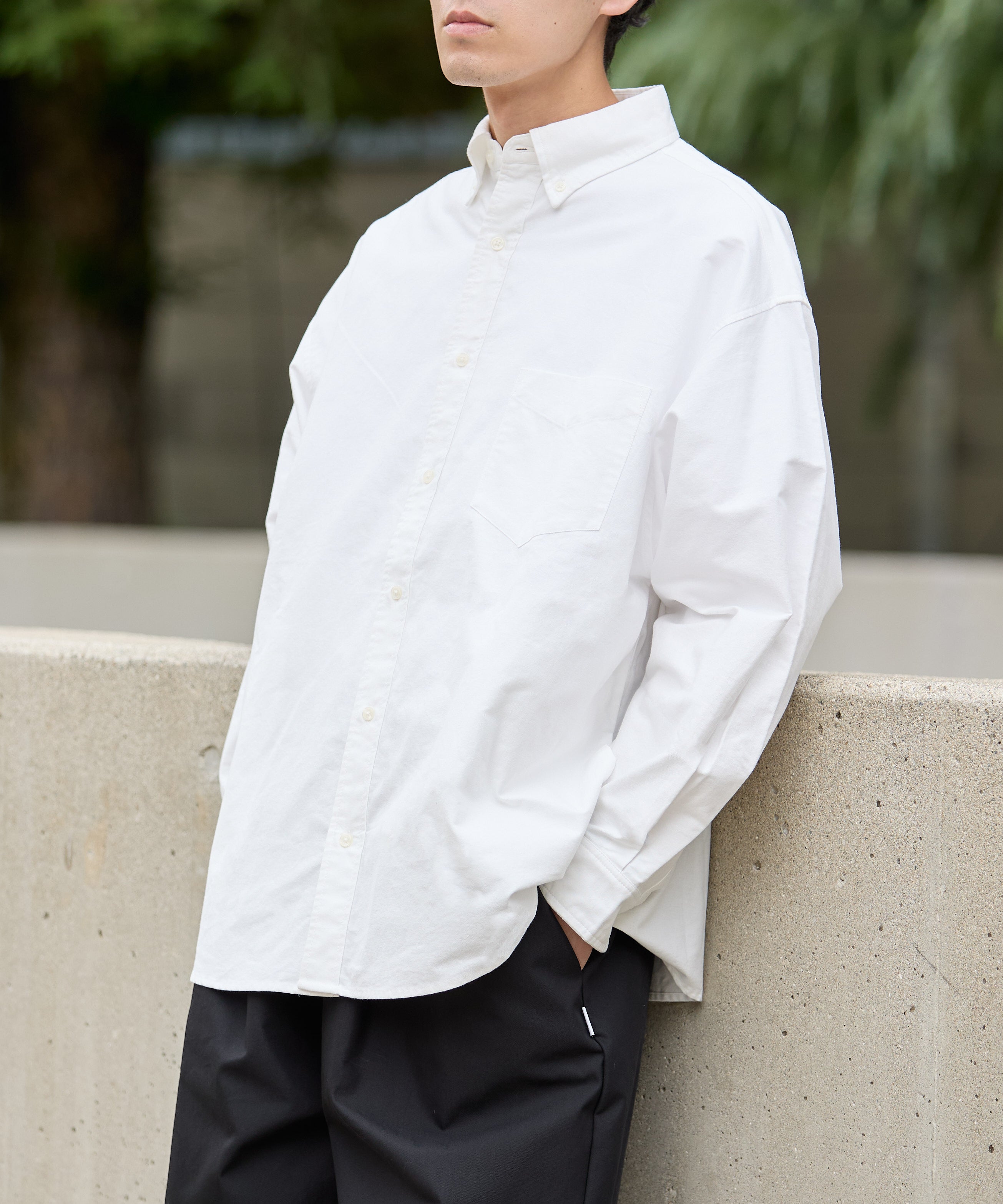 OVERSIZED B.D SHIRT【WHITE】