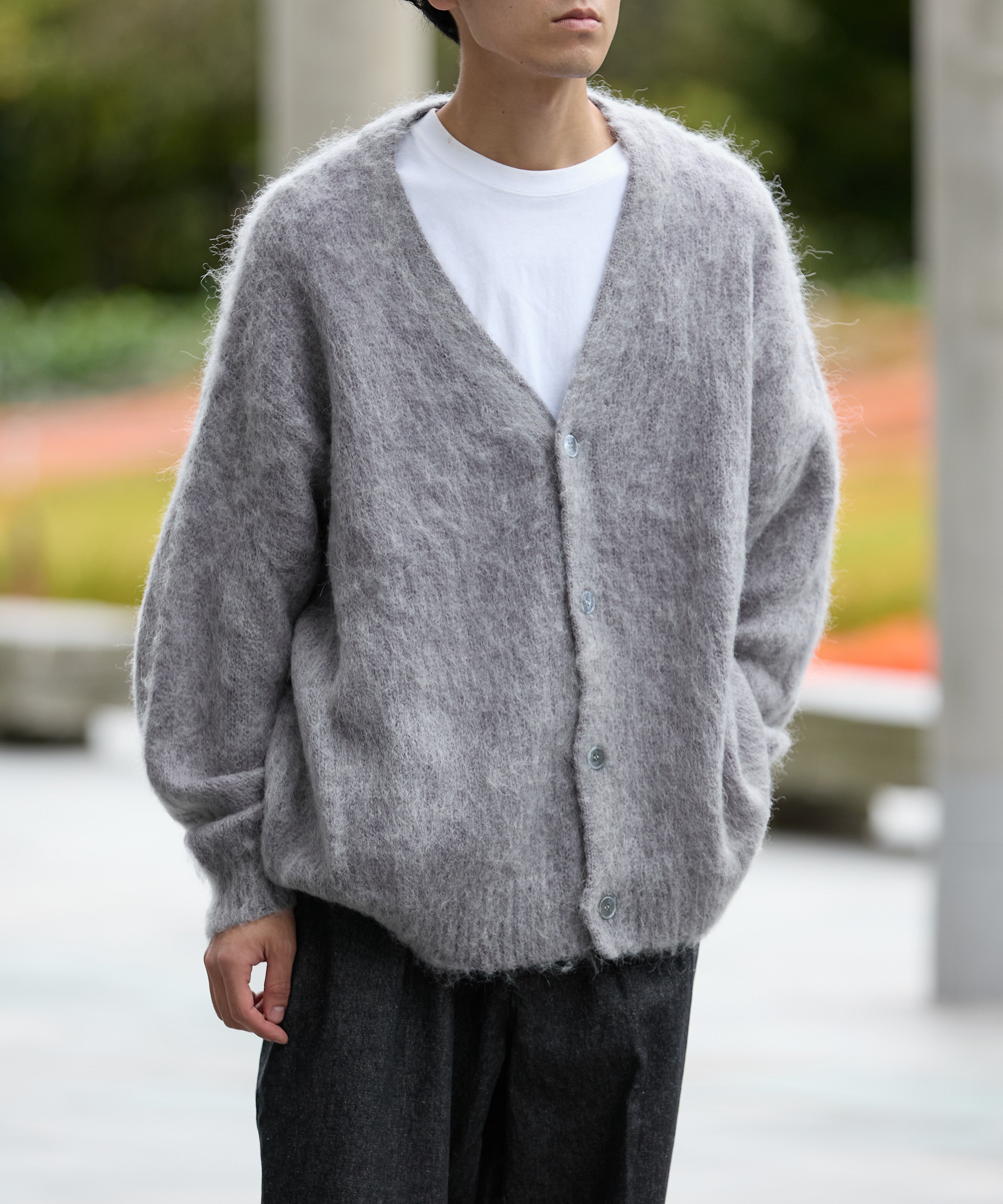 MOHAIR CARDIGAN【GREY】