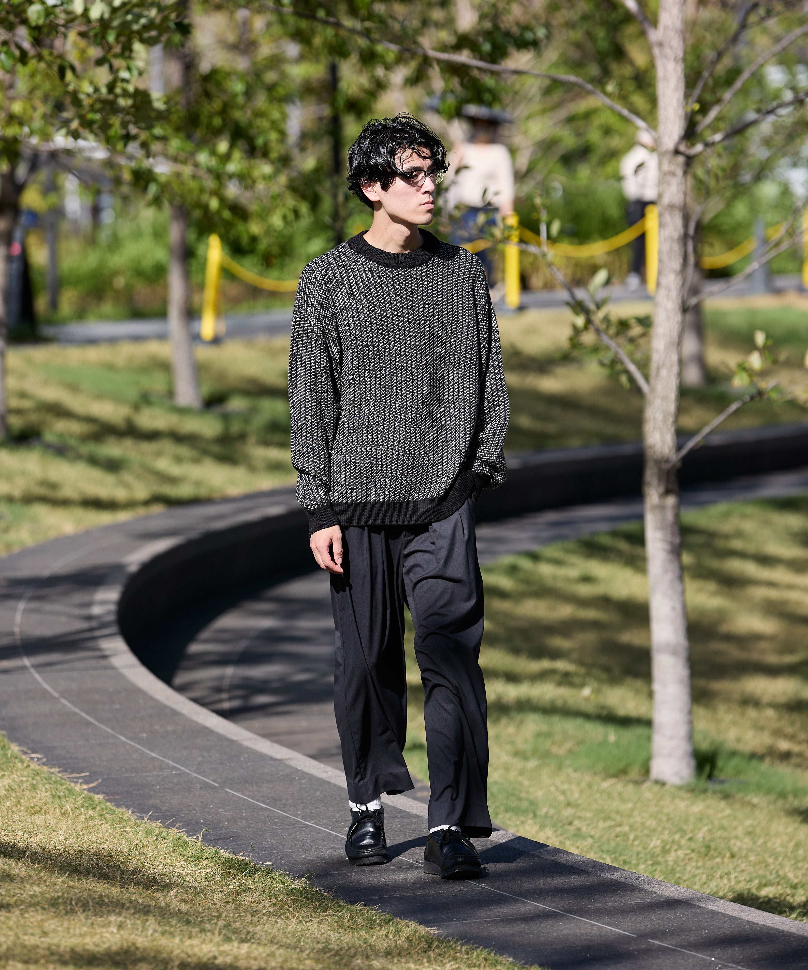 BIRDSEYE KNIT【BLACK】