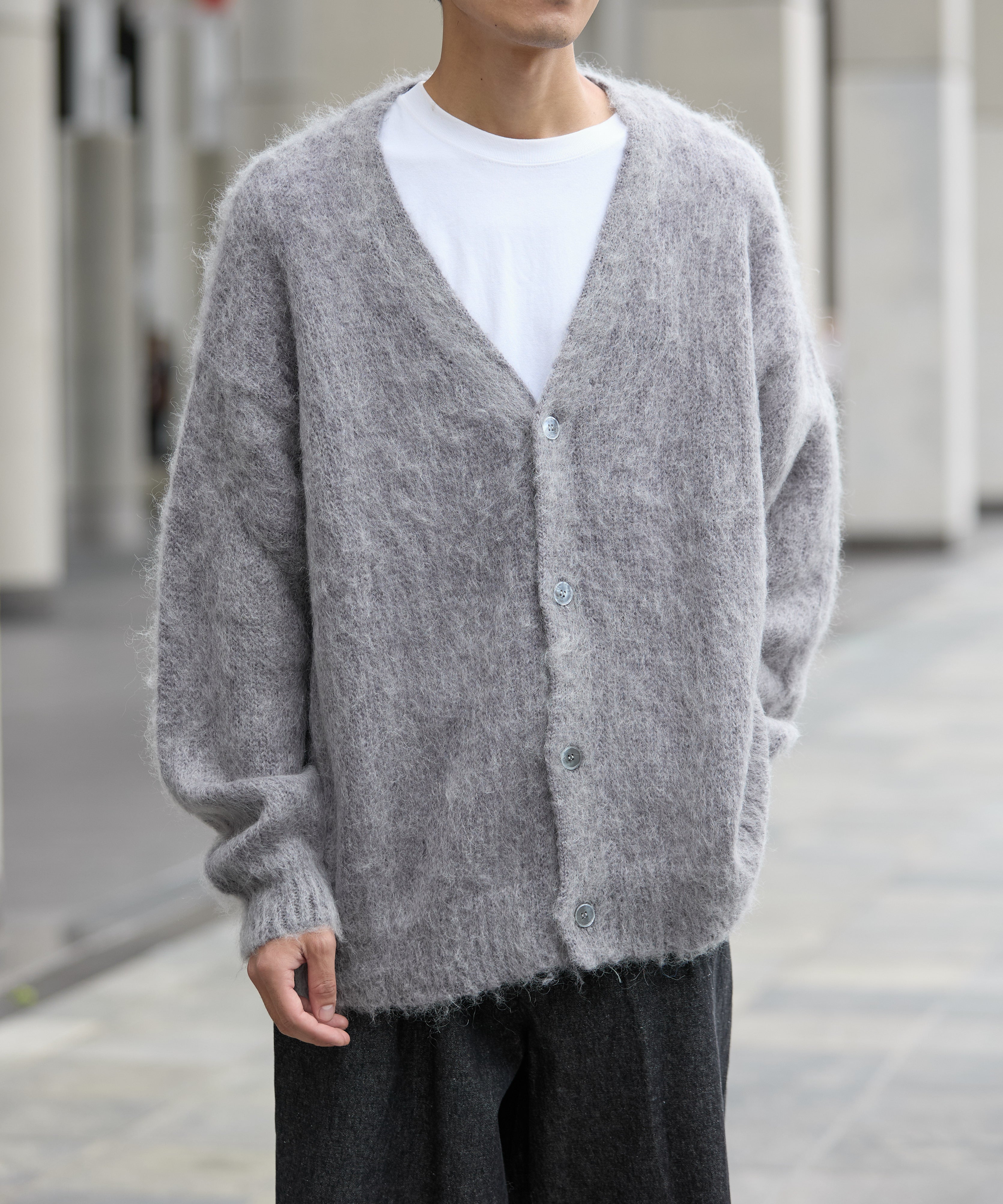 MOHAIR CARDIGAN【GREY】