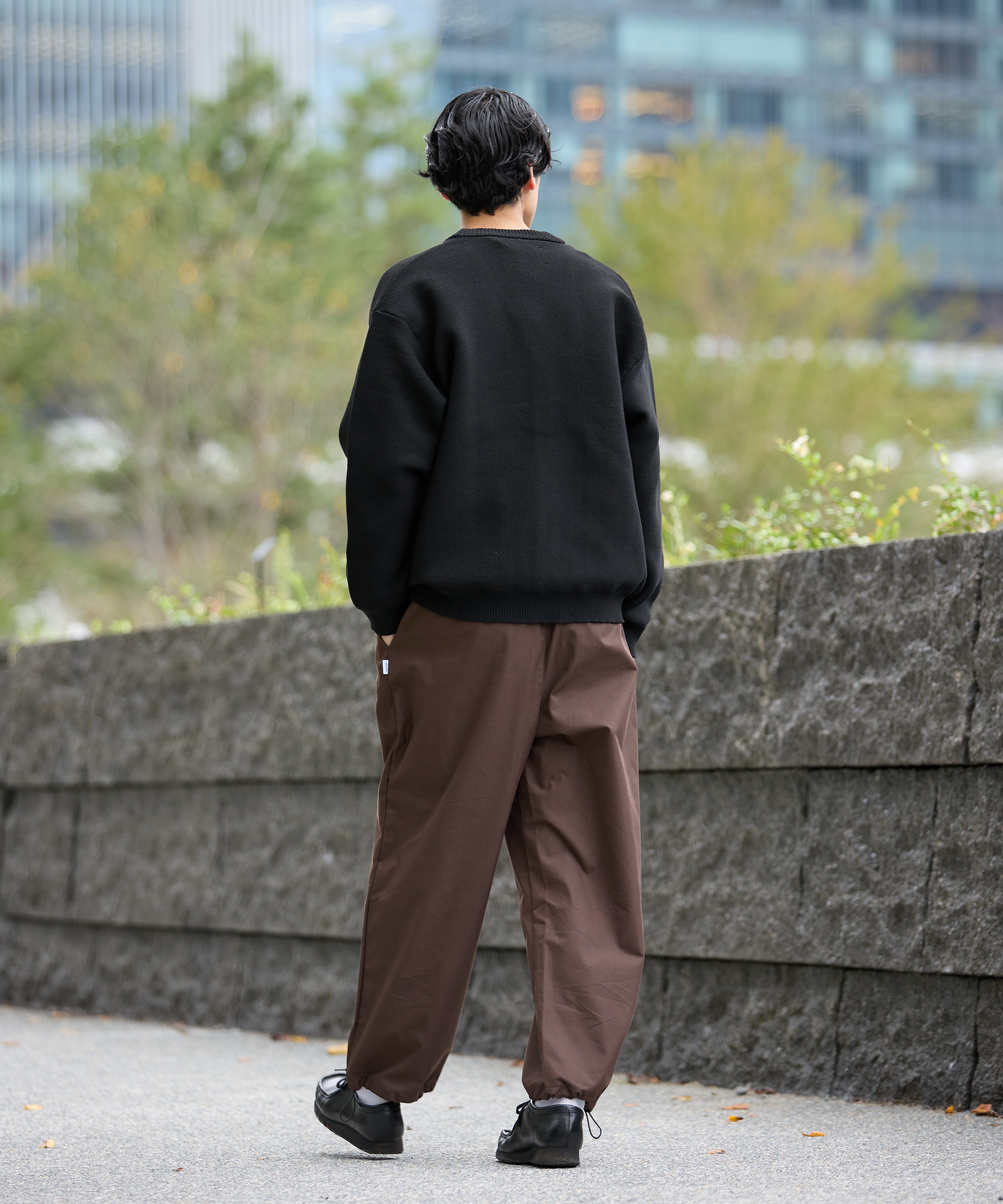 NYLON TWILL STRING PANTS【BROWN】