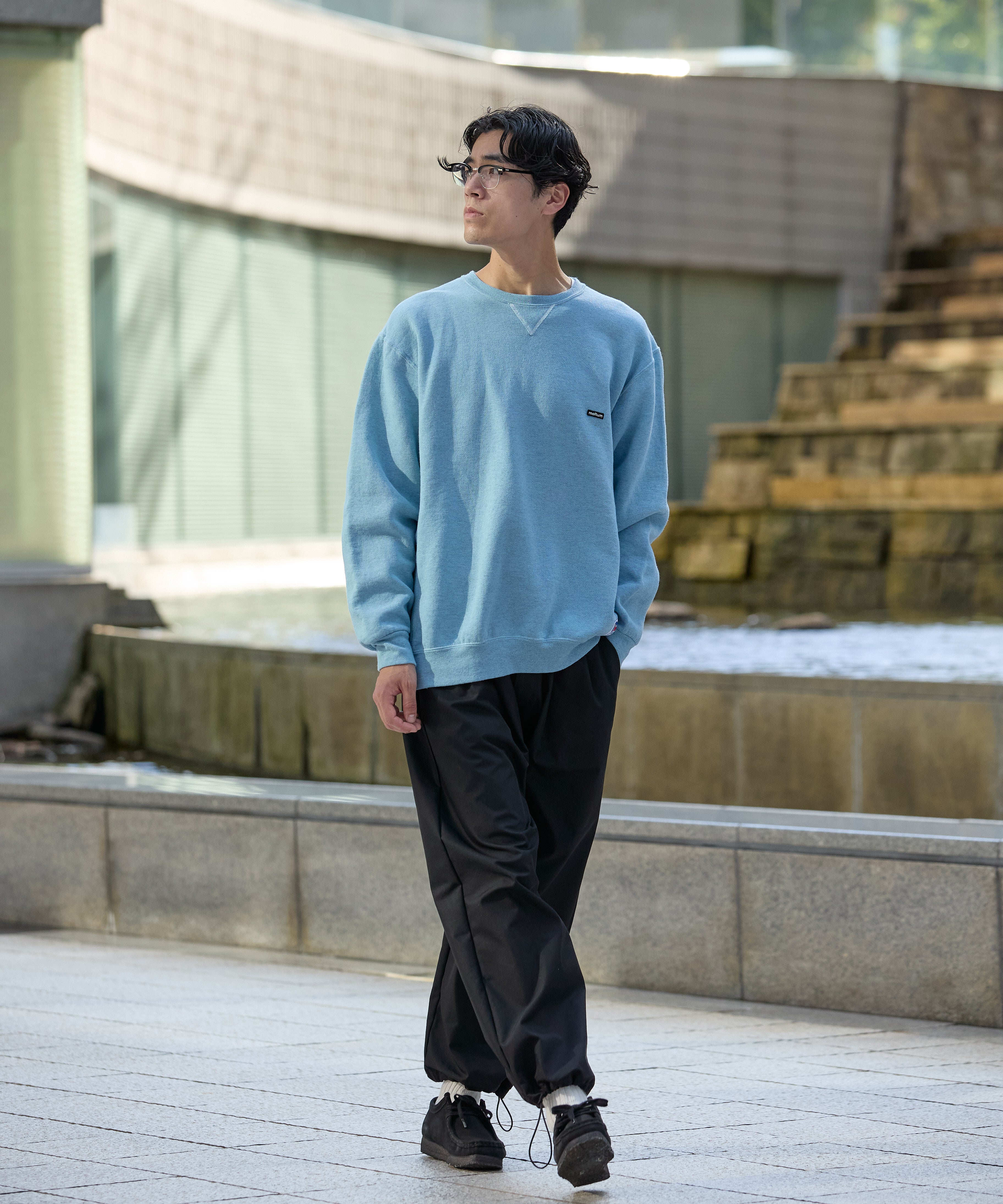 ×RUSSELL ATHLETIC STANDARD CREWNECK SWEAT OVERDYE【SAX】