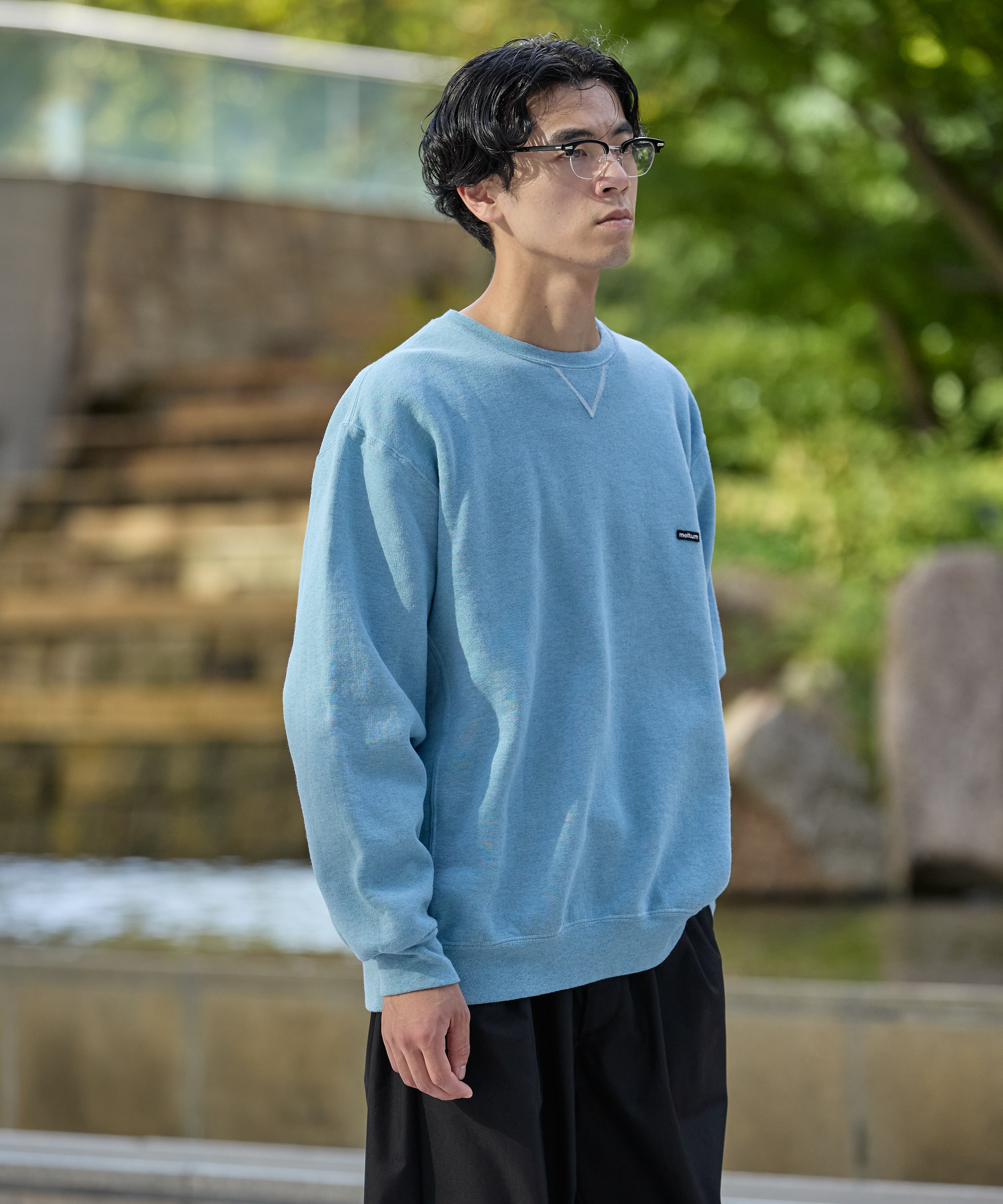 ×RUSSELL ATHLETIC STANDARD CREWNECK SWEAT OVERDYE【SAX】