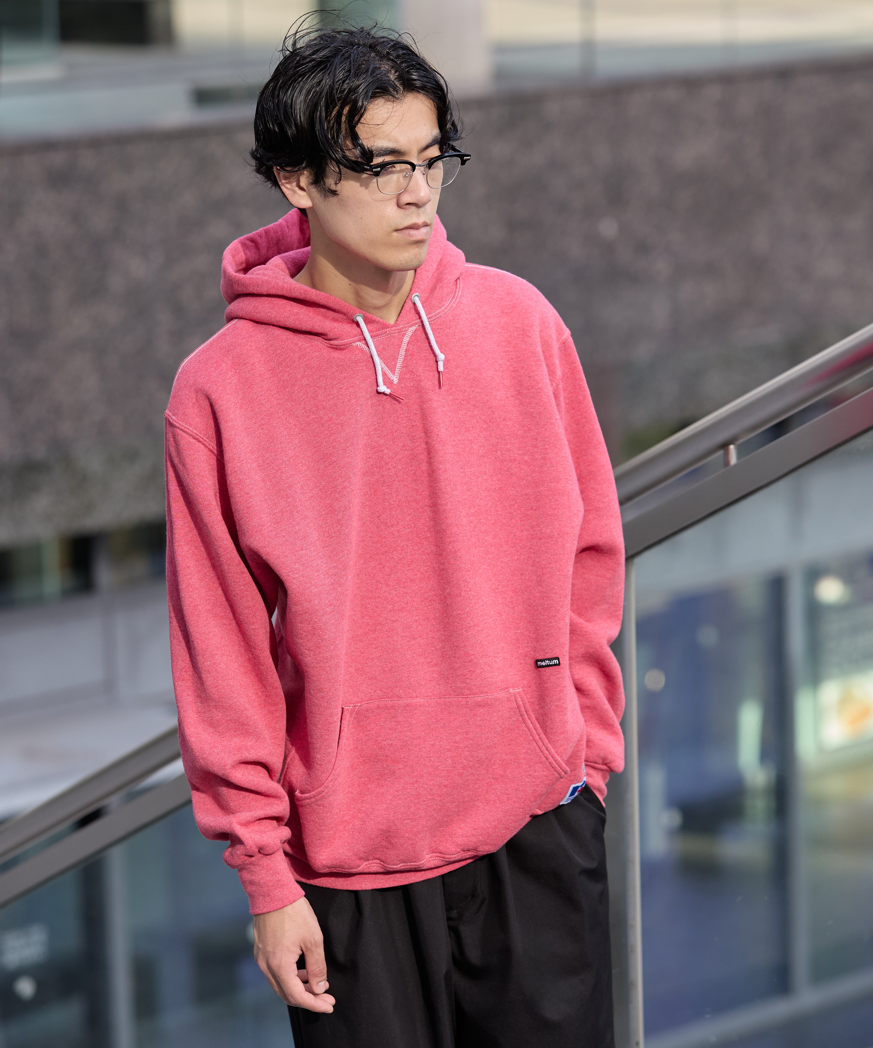 ×RUSSELL ATHLETIC STANDARD SWEAT HOODIE OVERDYE【RED】