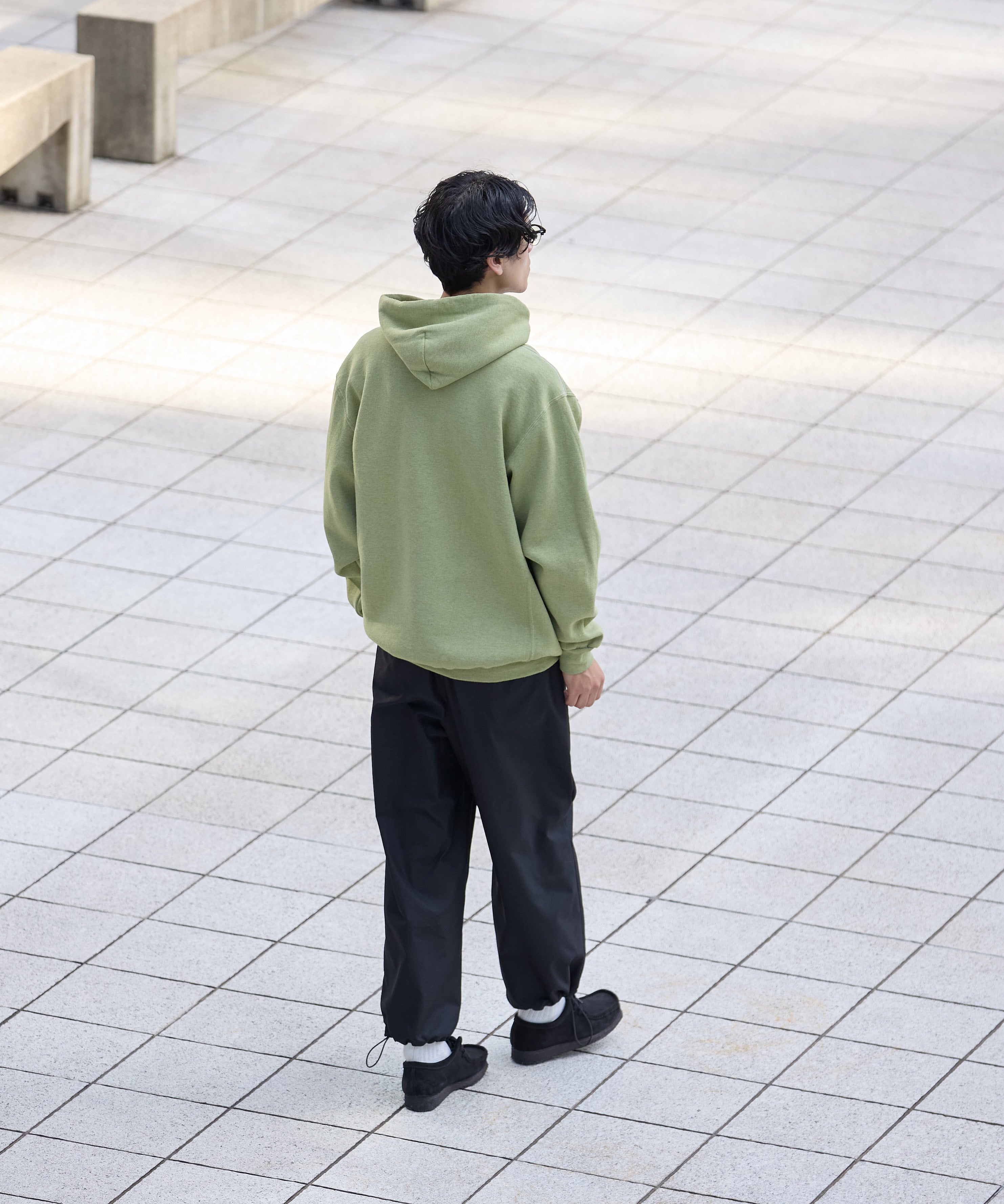 ×RUSSELL ATHLETIC STANDARD SWEAT HOODIE OVERDYE【GREEN】