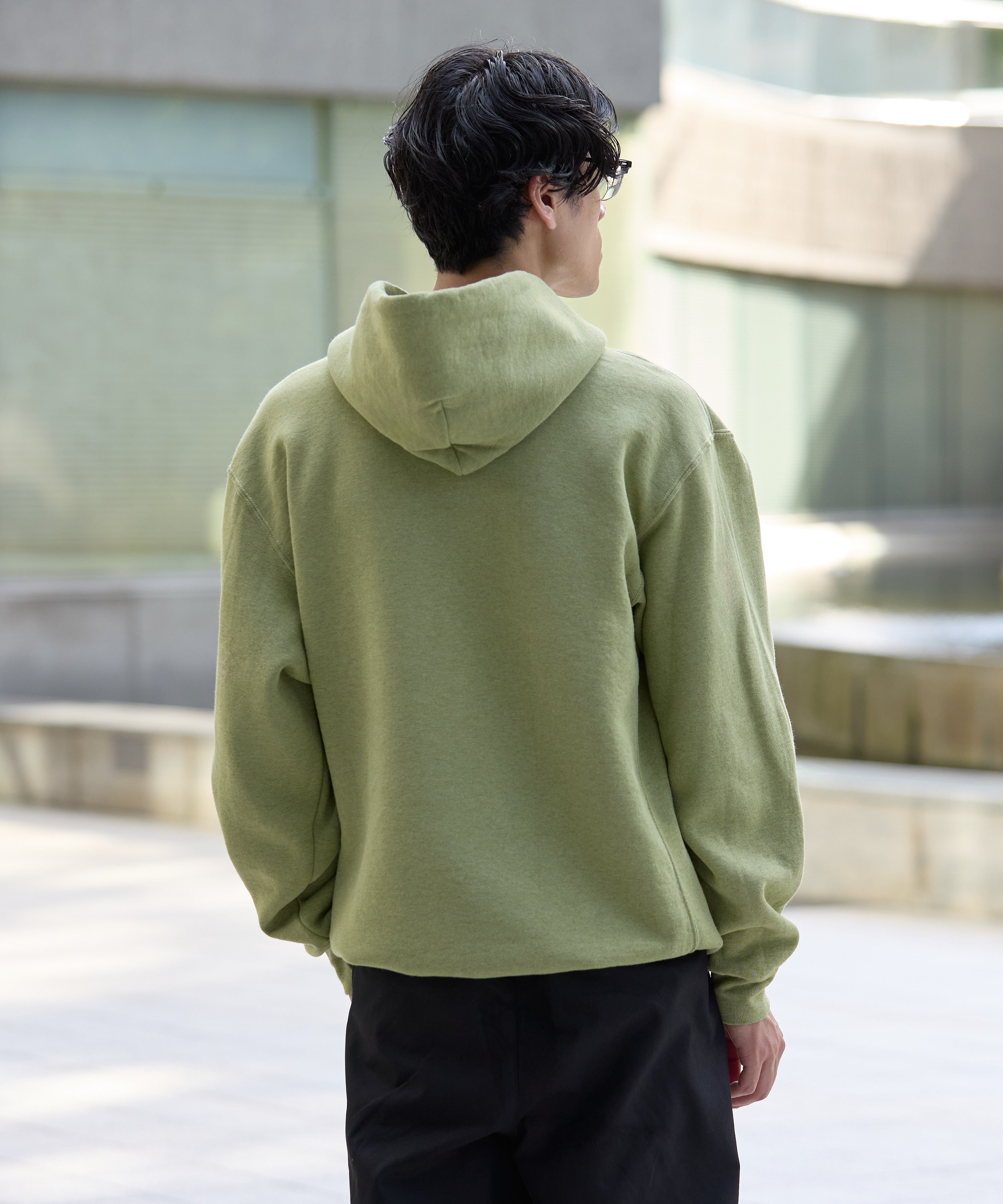 ×RUSSELL ATHLETIC STANDARD SWEAT HOODIE OVERDYE【GREEN】