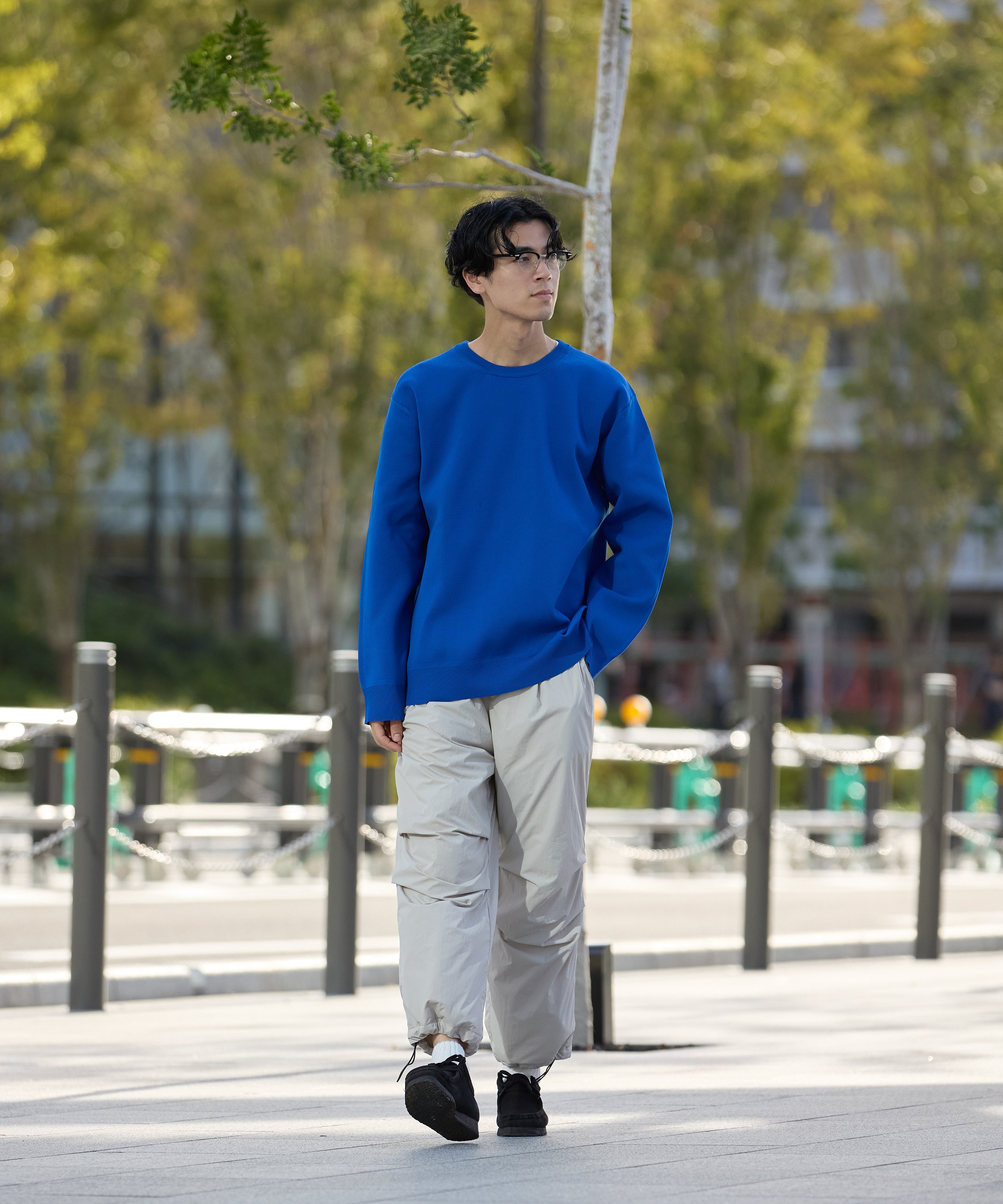 MILANO CREWNECK KNIT【BLUE】