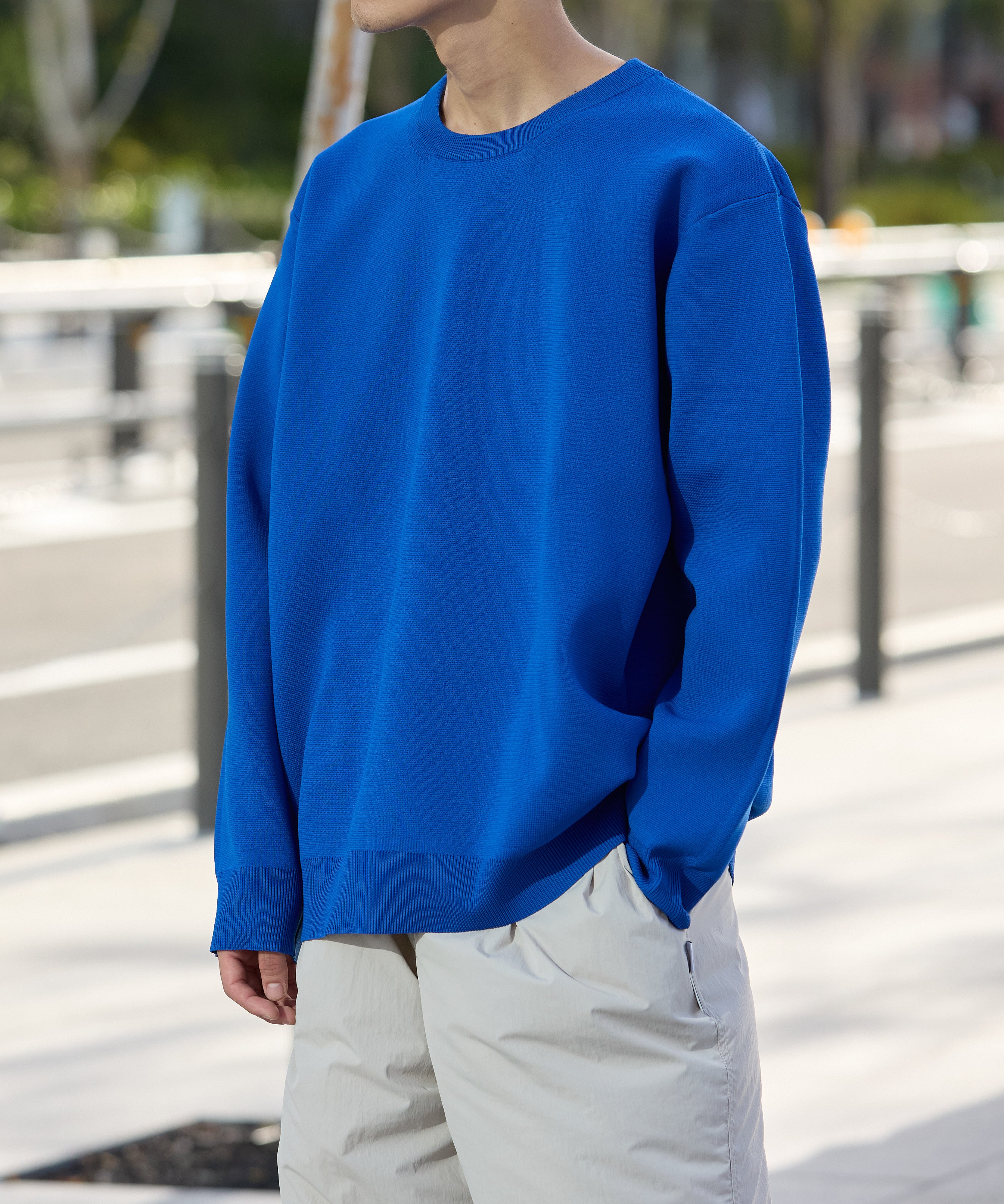 MILANO CREWNECK KNIT【BLUE】