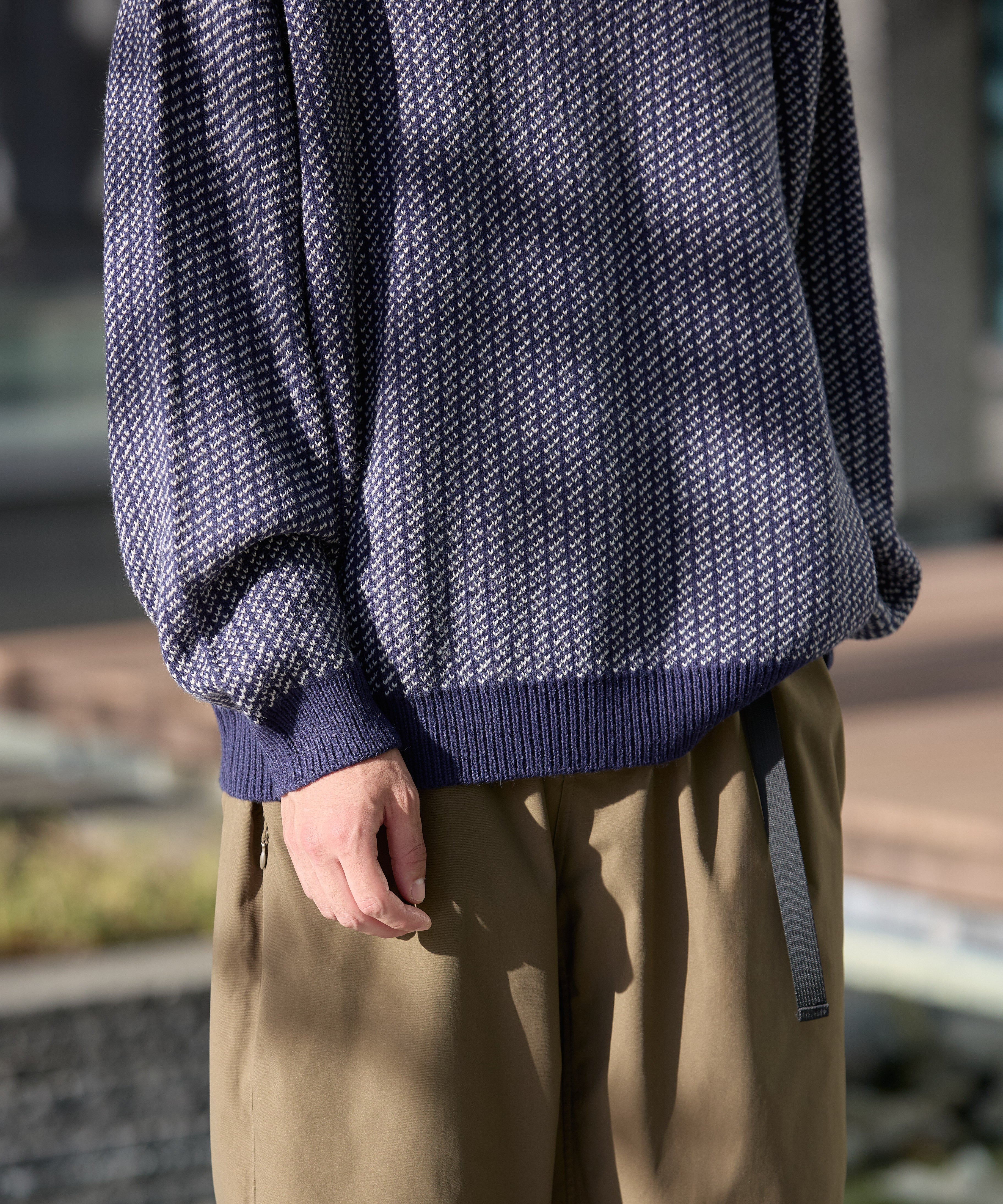 BIRDSEYE KNIT【NAVY】