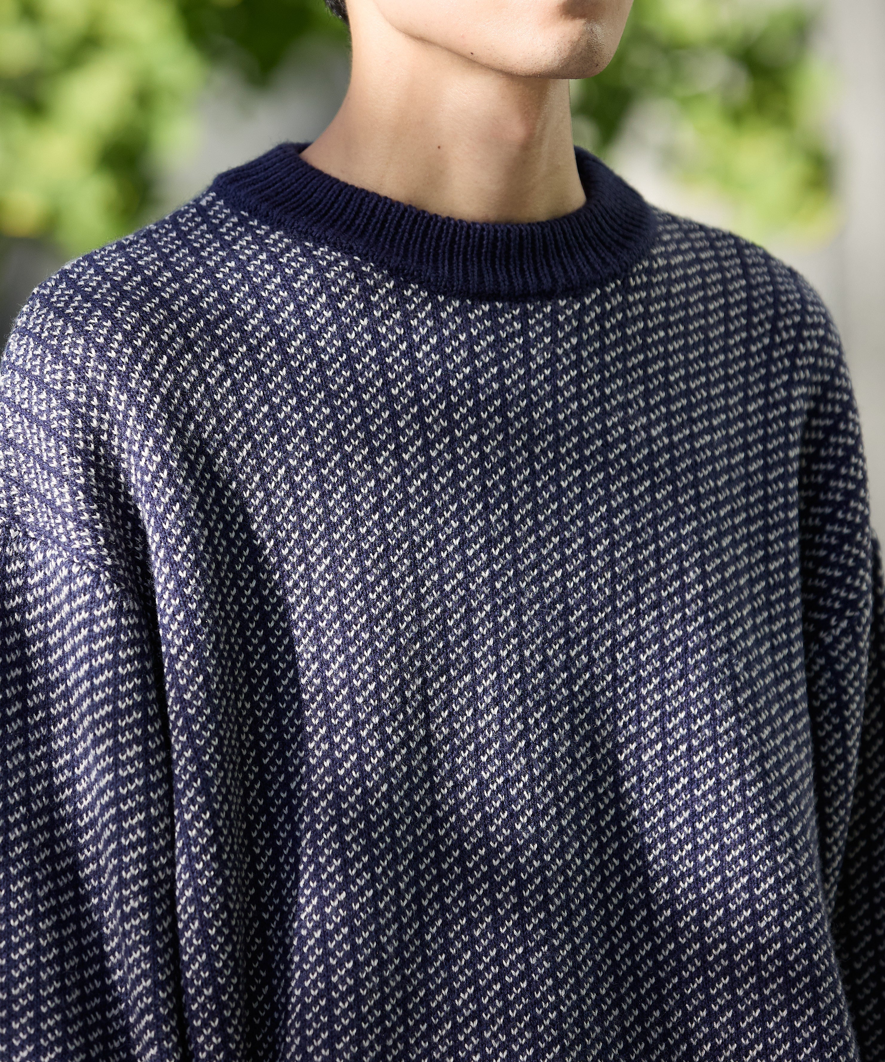 BIRDSEYE KNIT【NAVY】