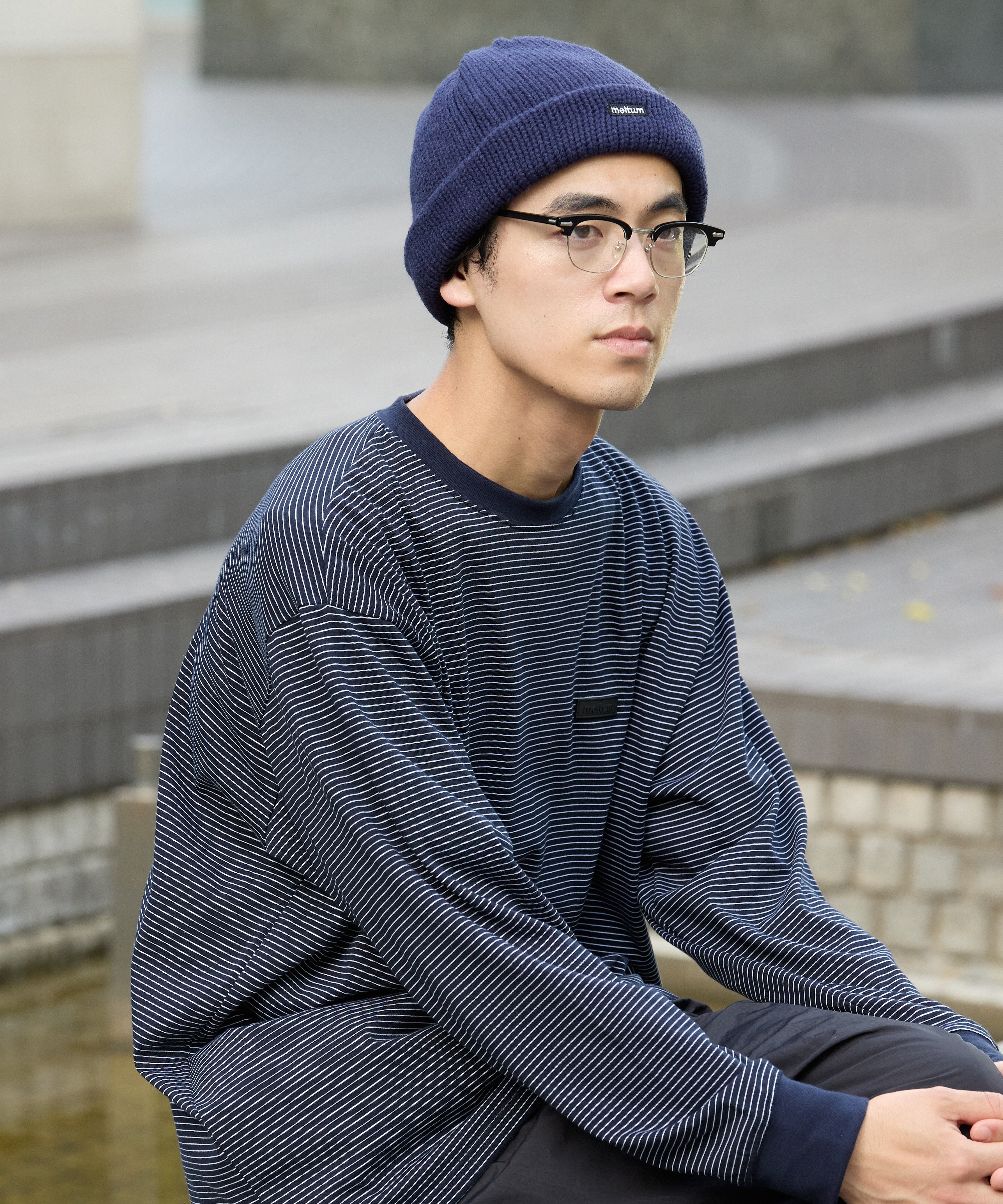 KNIT WATCH CAP [NAVY]