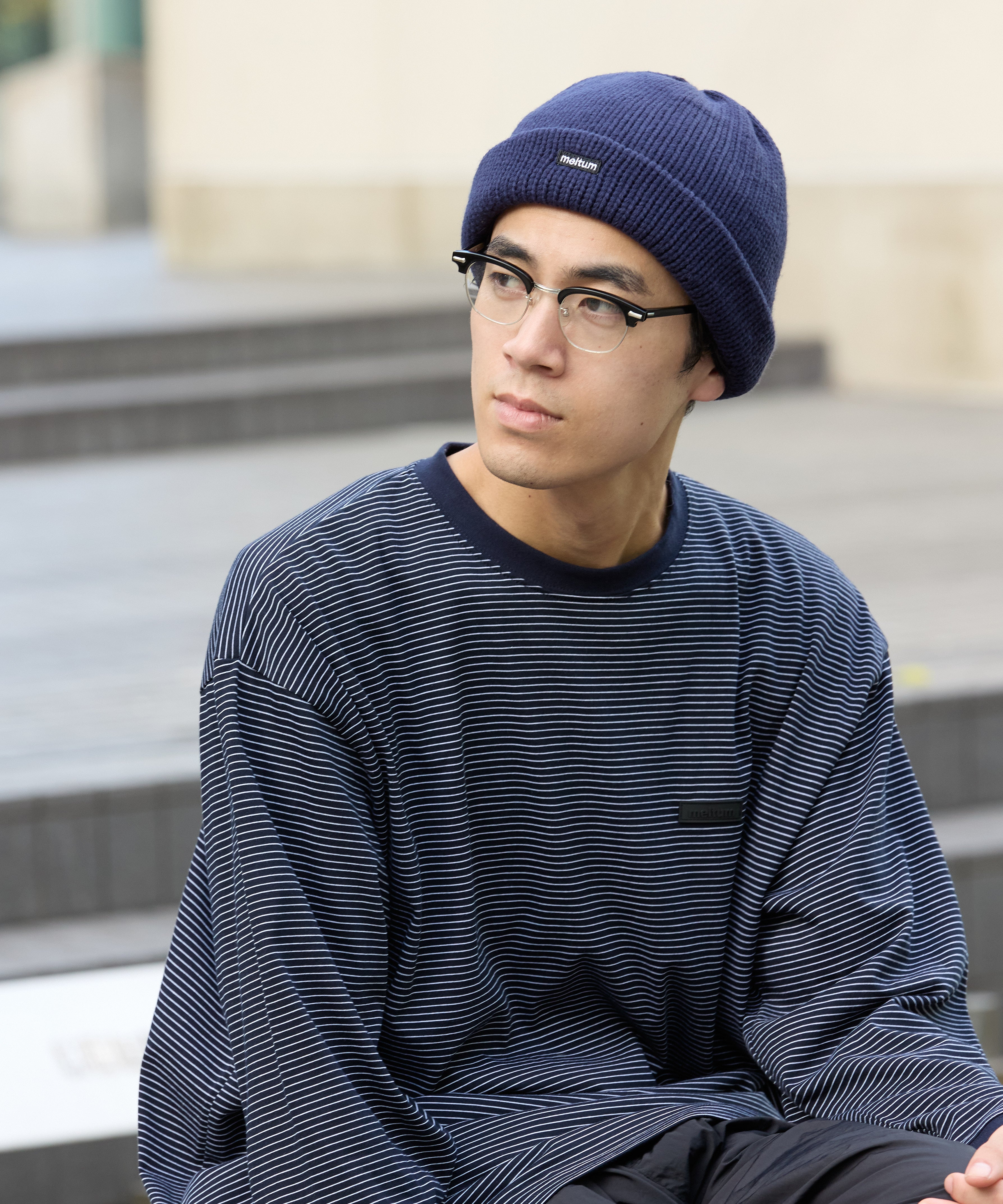 KNIT WATCH CAP [NAVY]