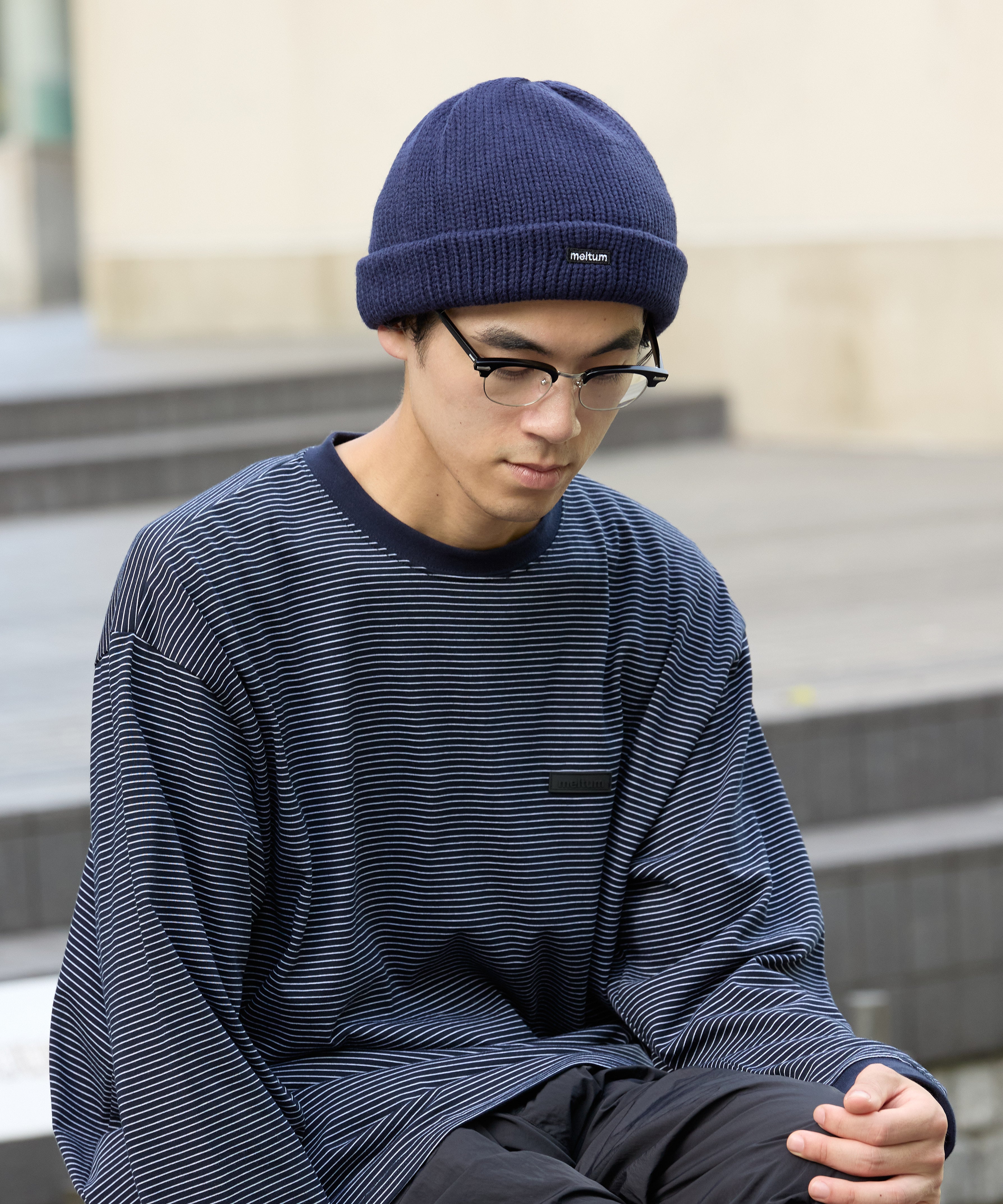 KNIT WATCH CAP [NAVY]