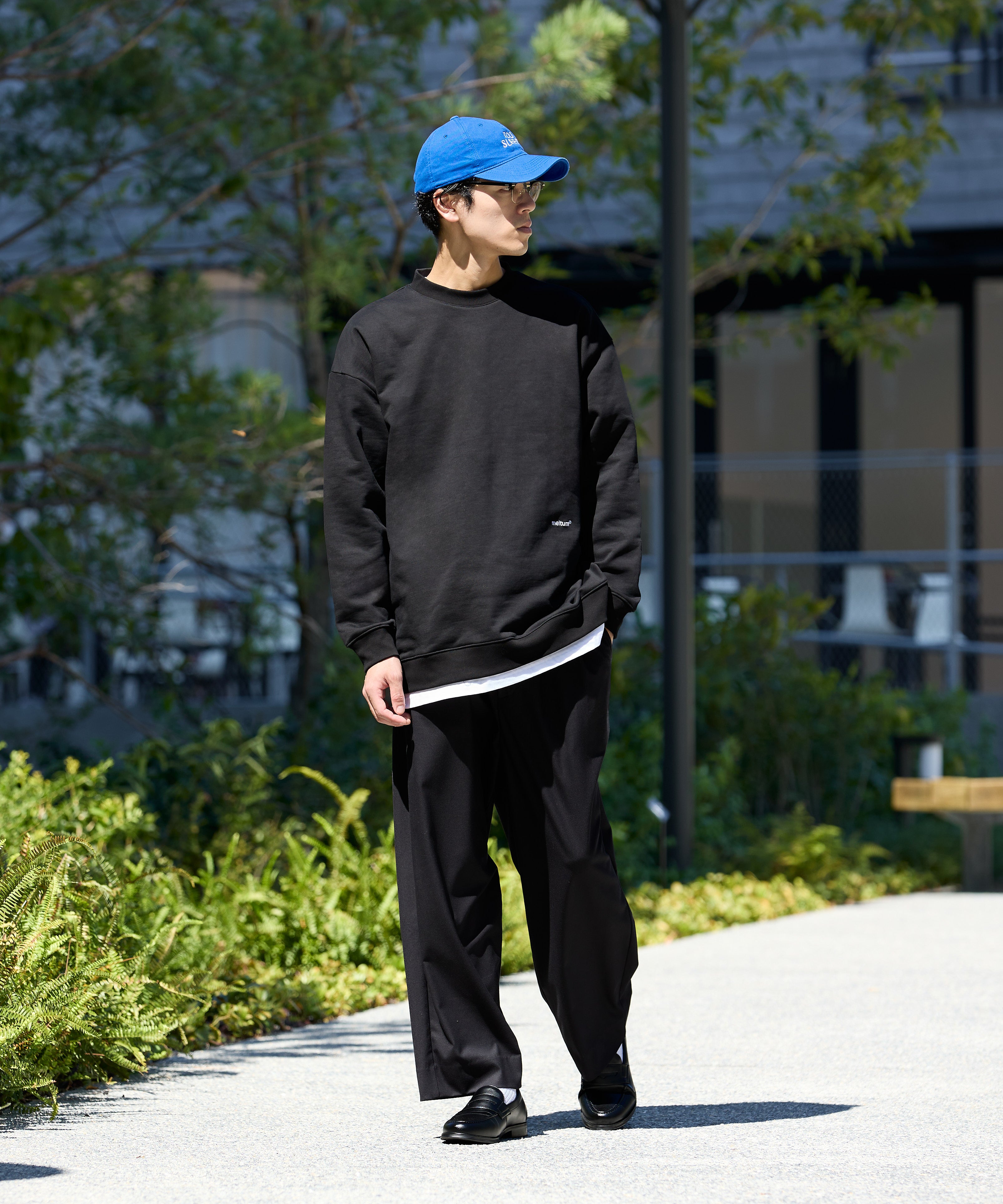 US COTTON HEAVEY SWEAT CREW【BLACK】