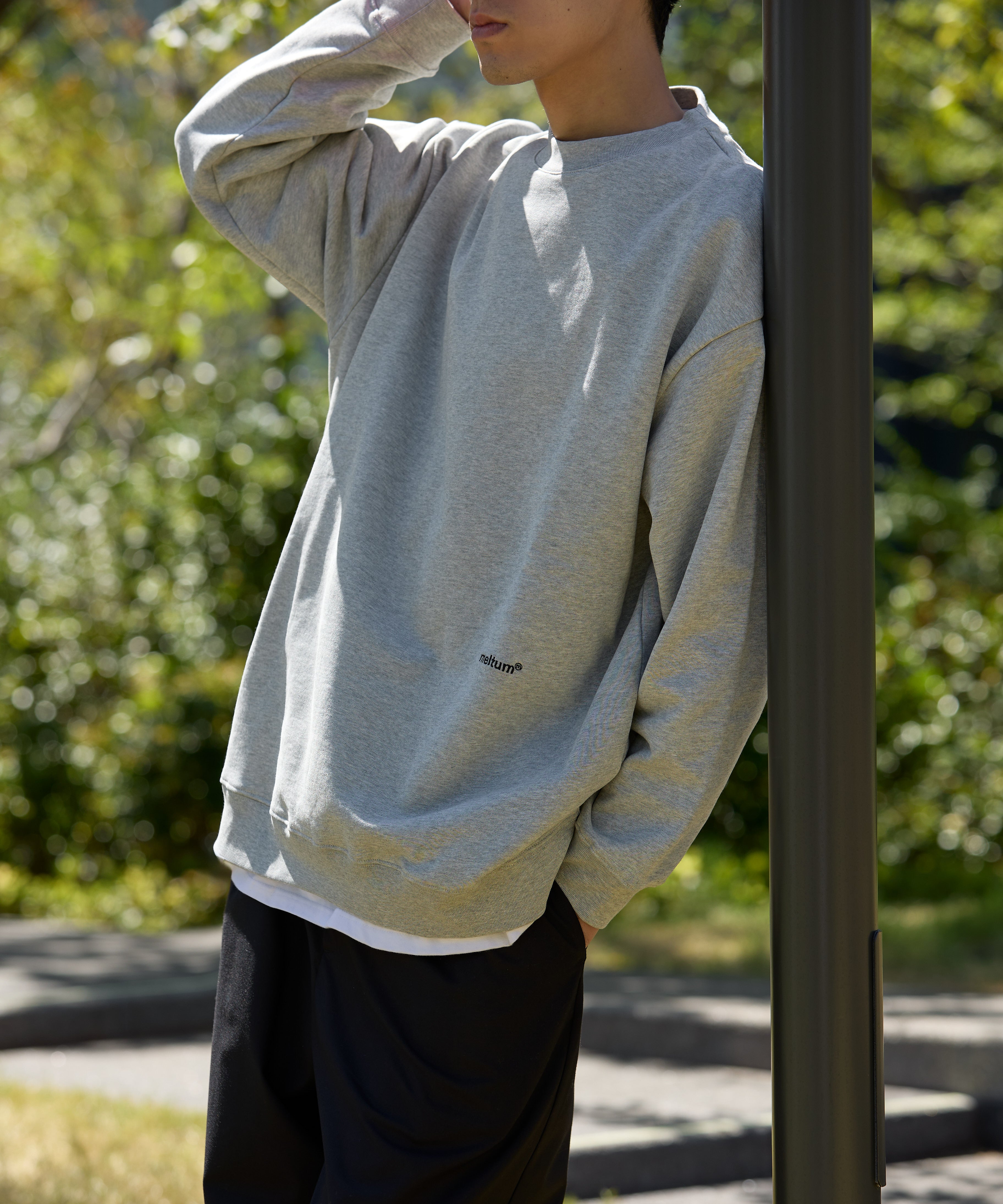 US COTTON HEAVEY SWEAT CREW【GREY】