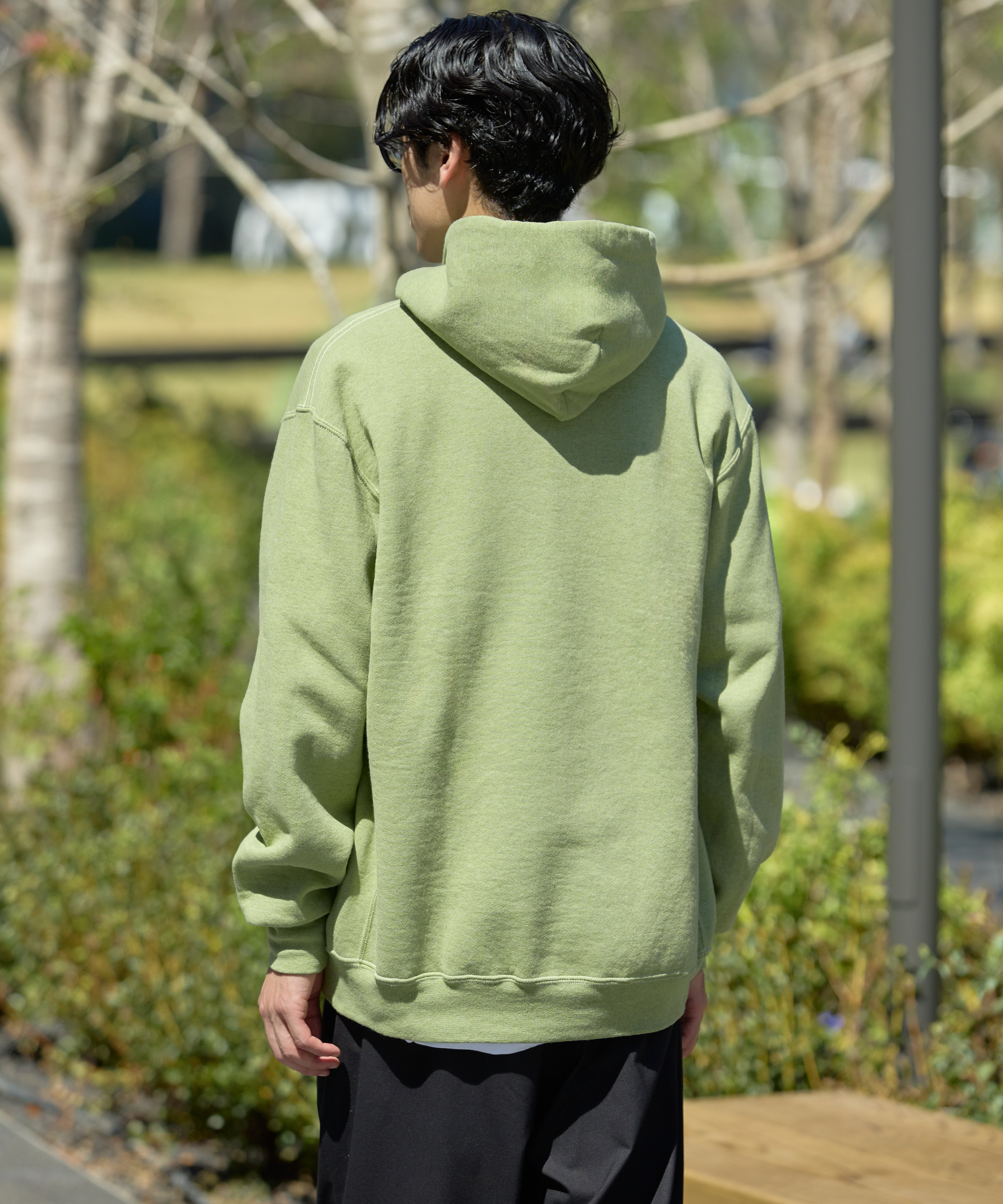 ×RUSSELL ATHLETIC STANDARD SWEAT HOODIE OVERDYE【GREEN】