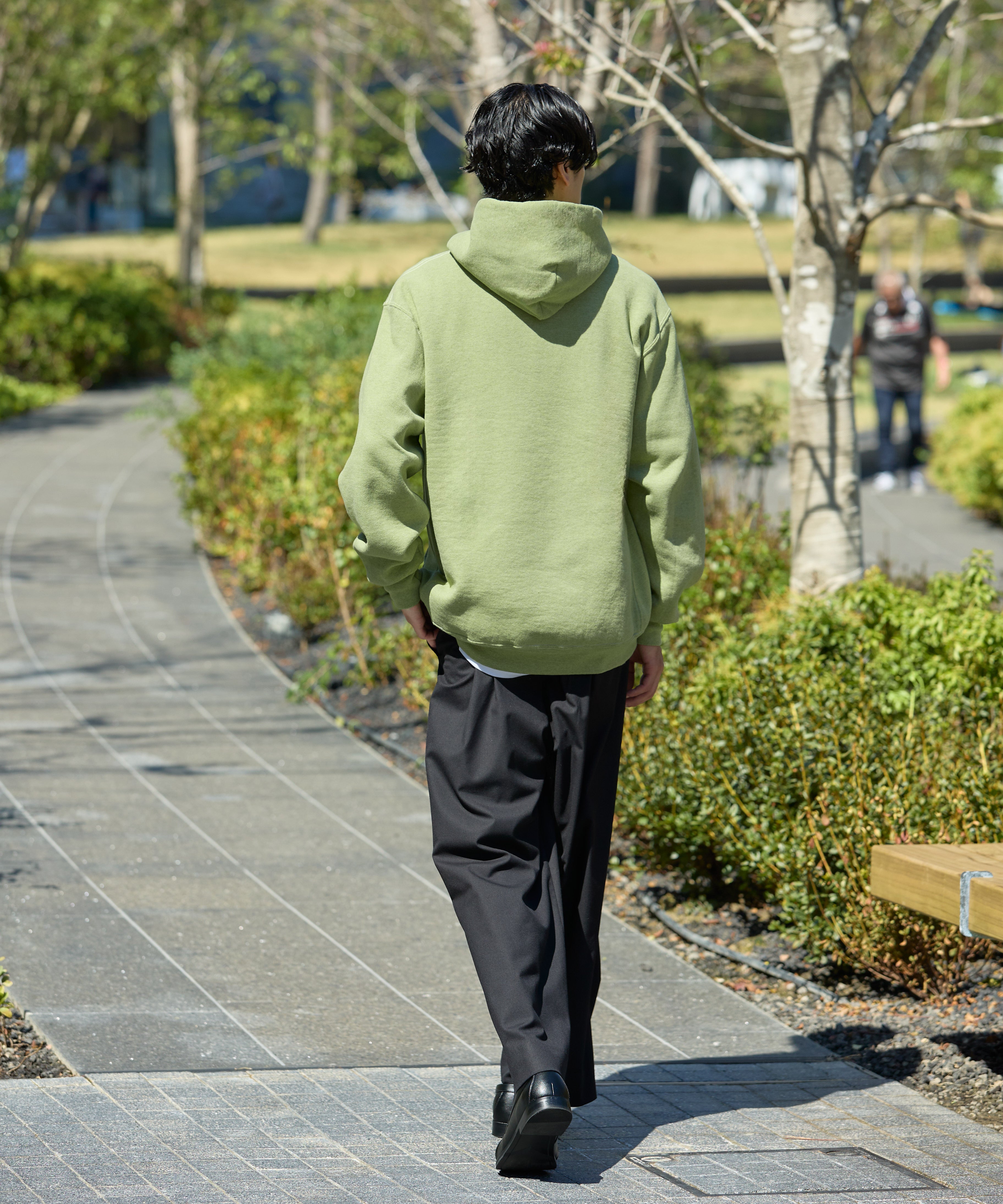 ×RUSSELL ATHLETIC STANDARD SWEAT HOODIE OVERDYE【GREEN】