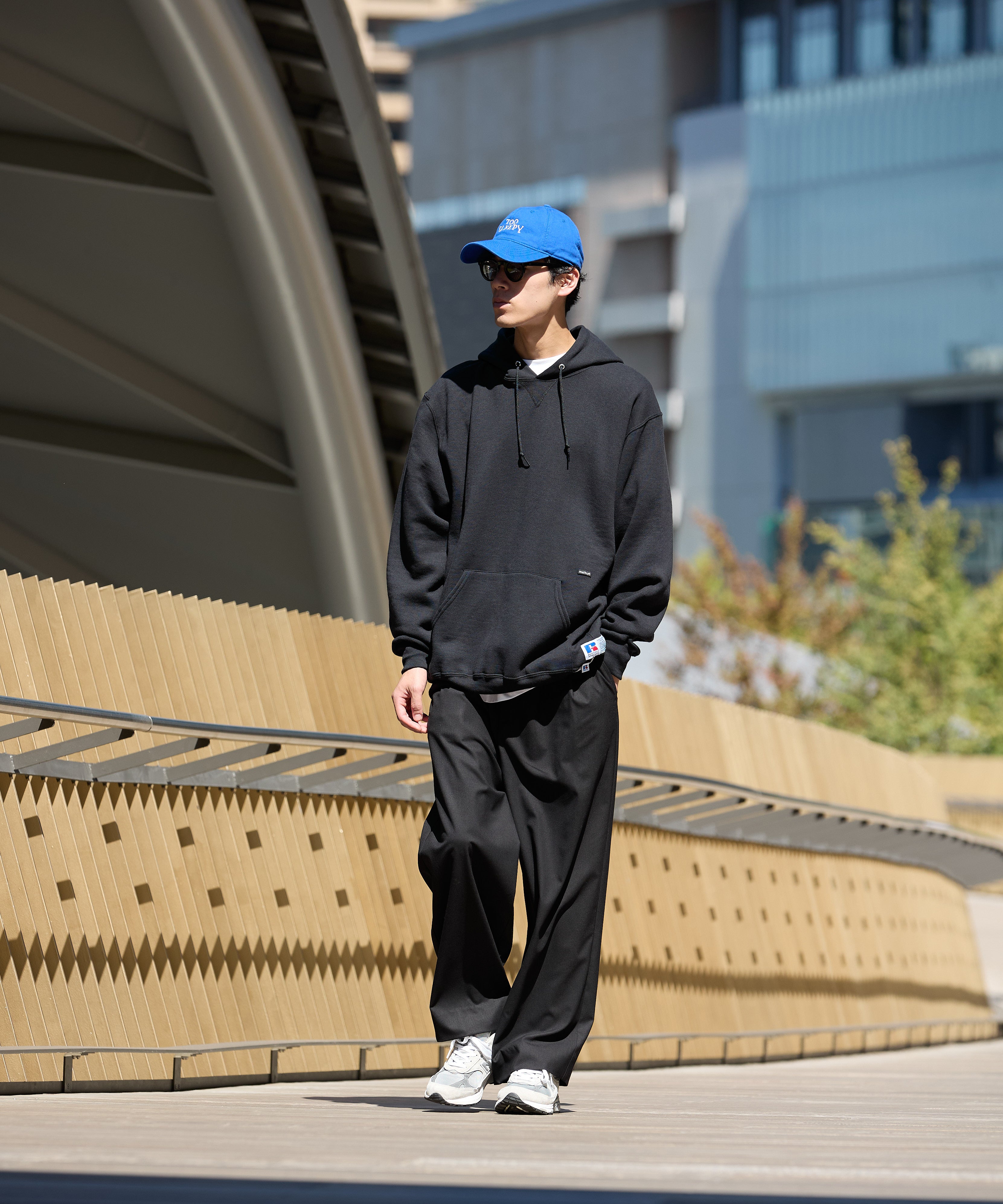 ×RUSSELL ATHLETIC STANDARD SWEAT HOODIE【BLACK】