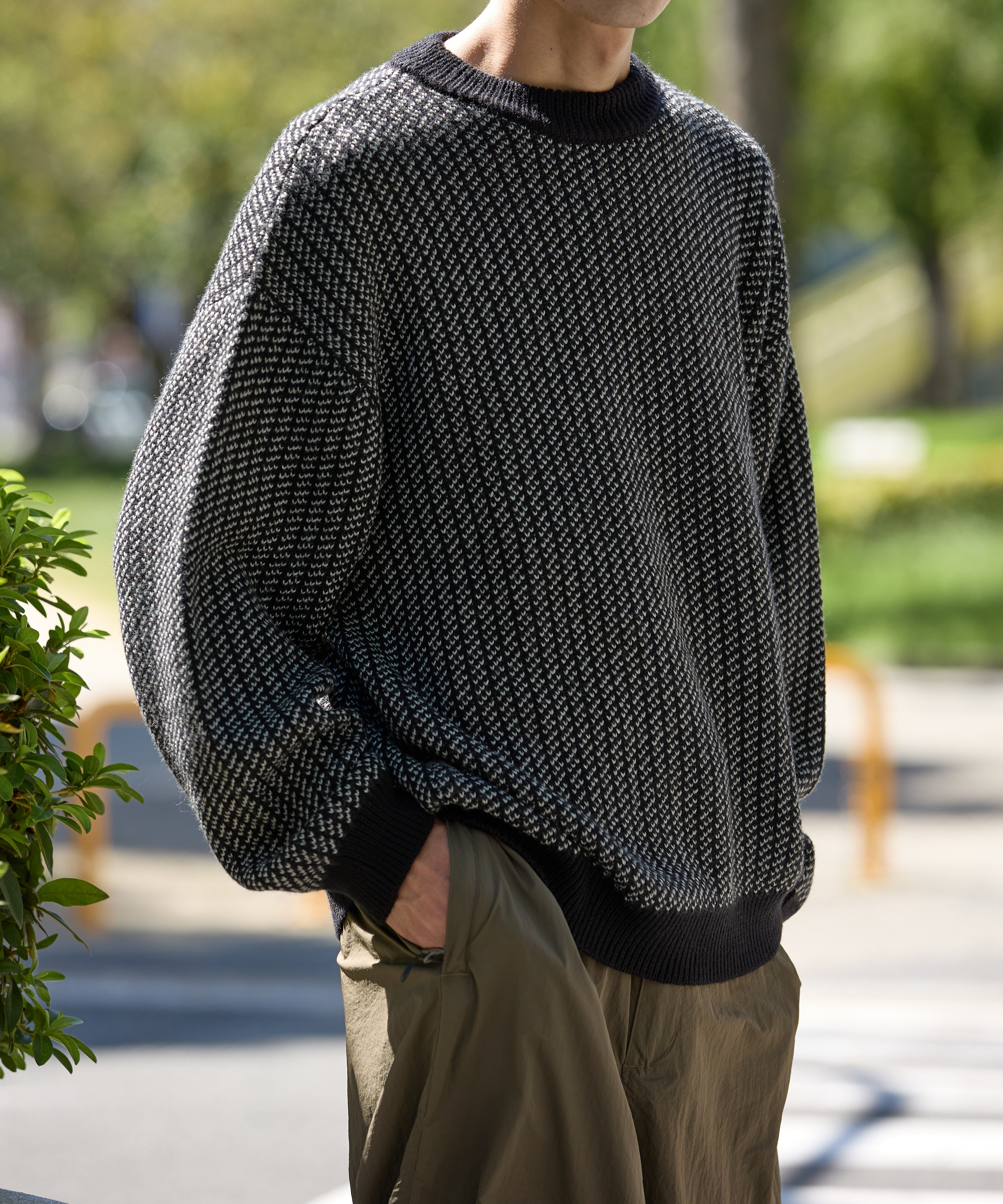 BIRDSEYE KNIT【BLACK】