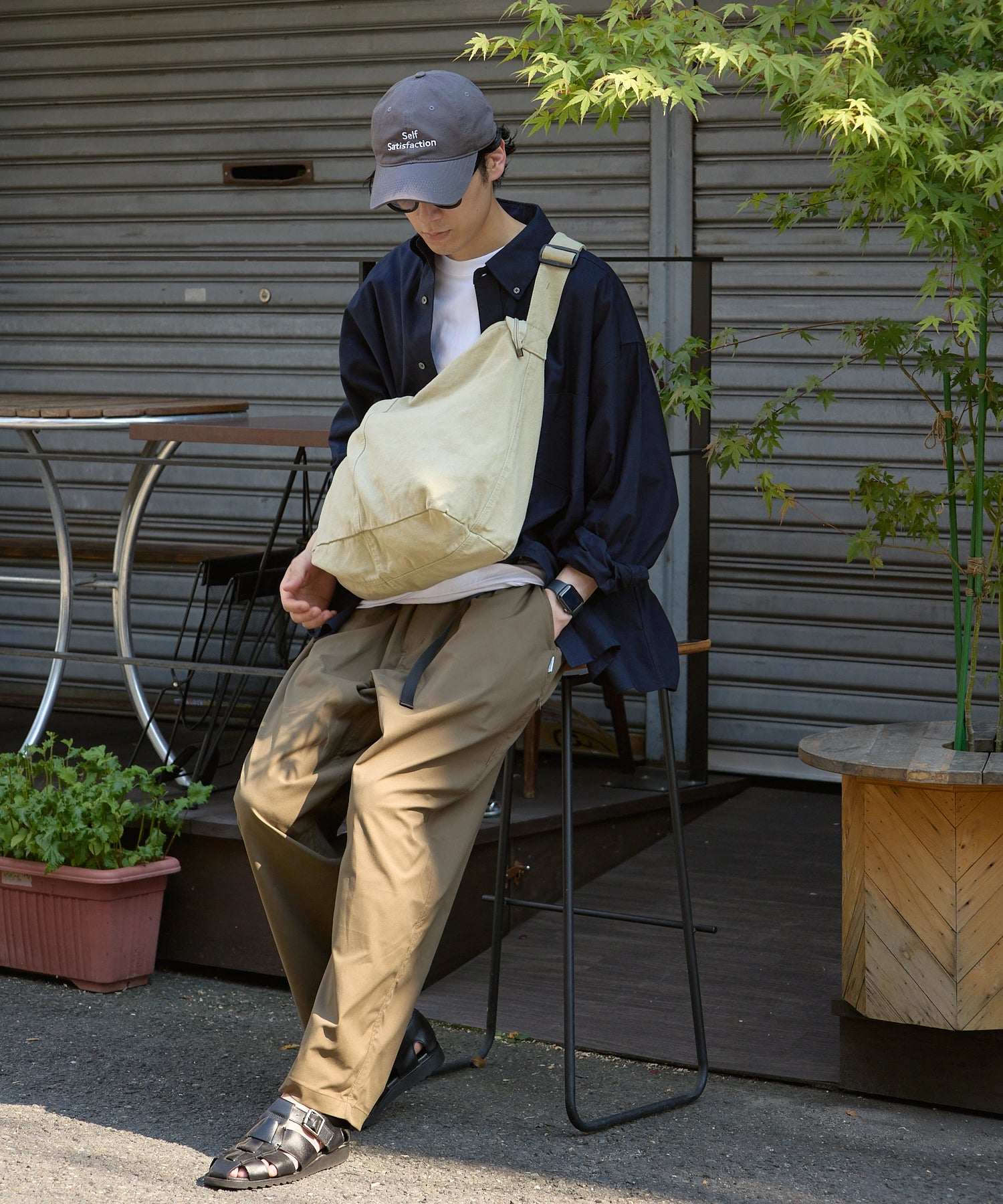 CANVAS MESSENGER BAG【SAND】