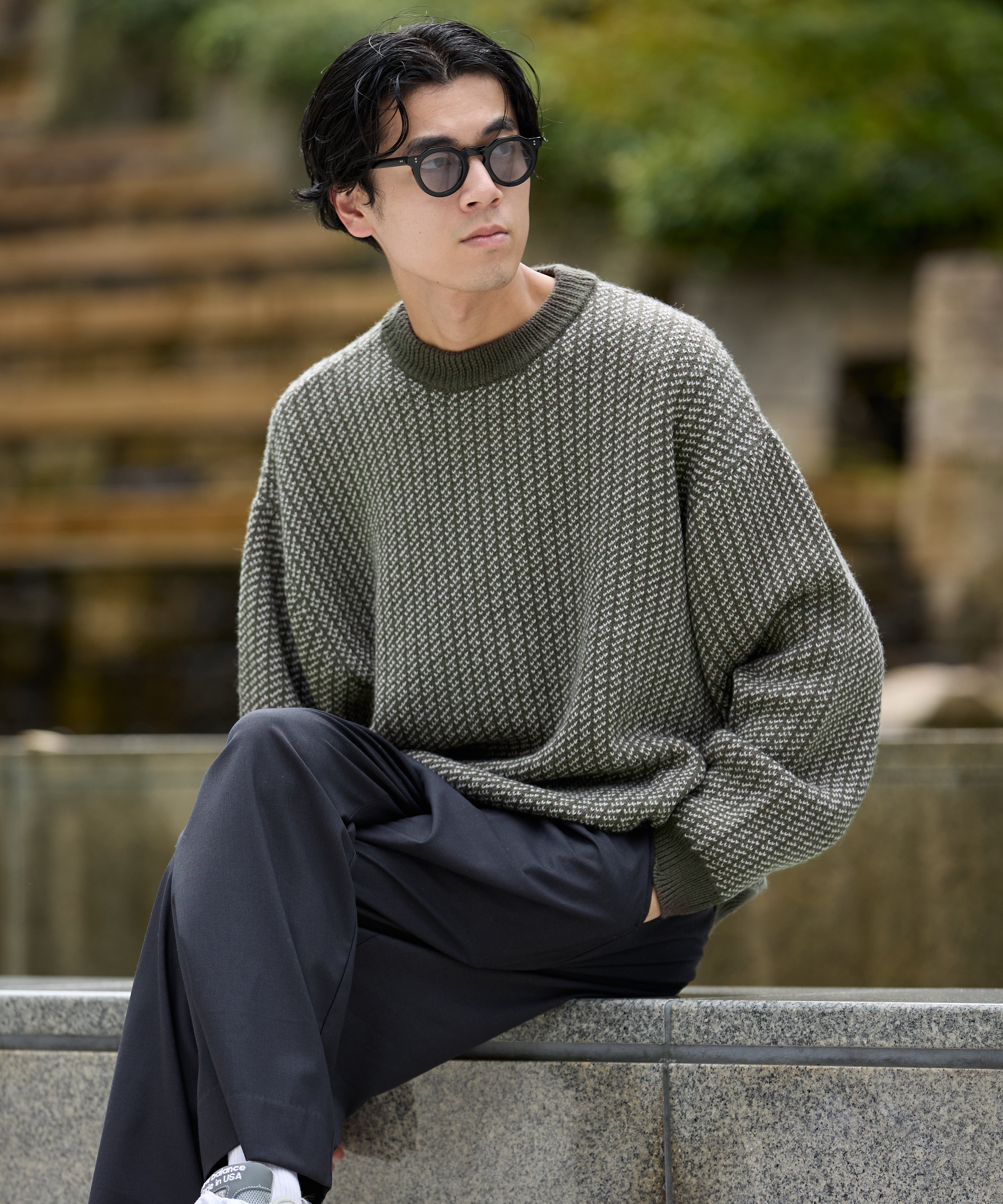 BIRDSEYE KNIT【GREEN】