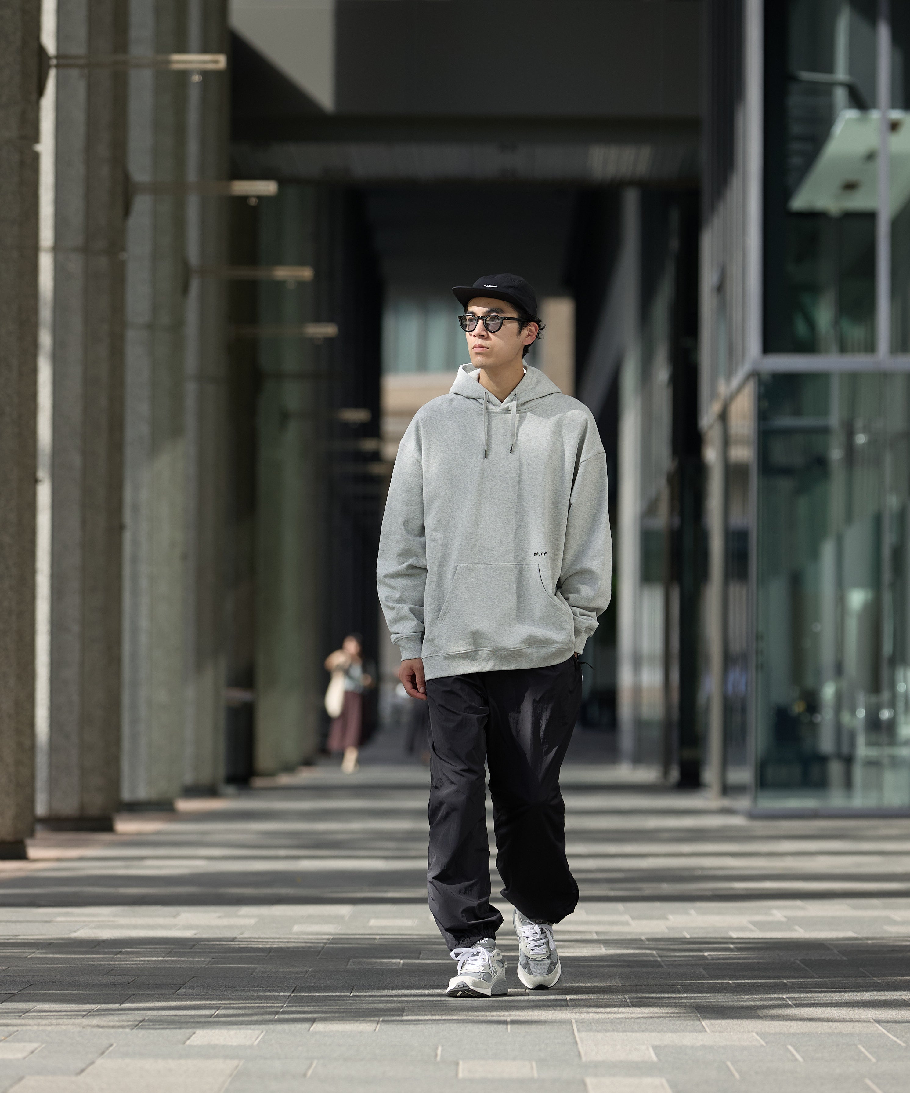 US COTTON HEAVEY SWEAT HOODIE【GREY】