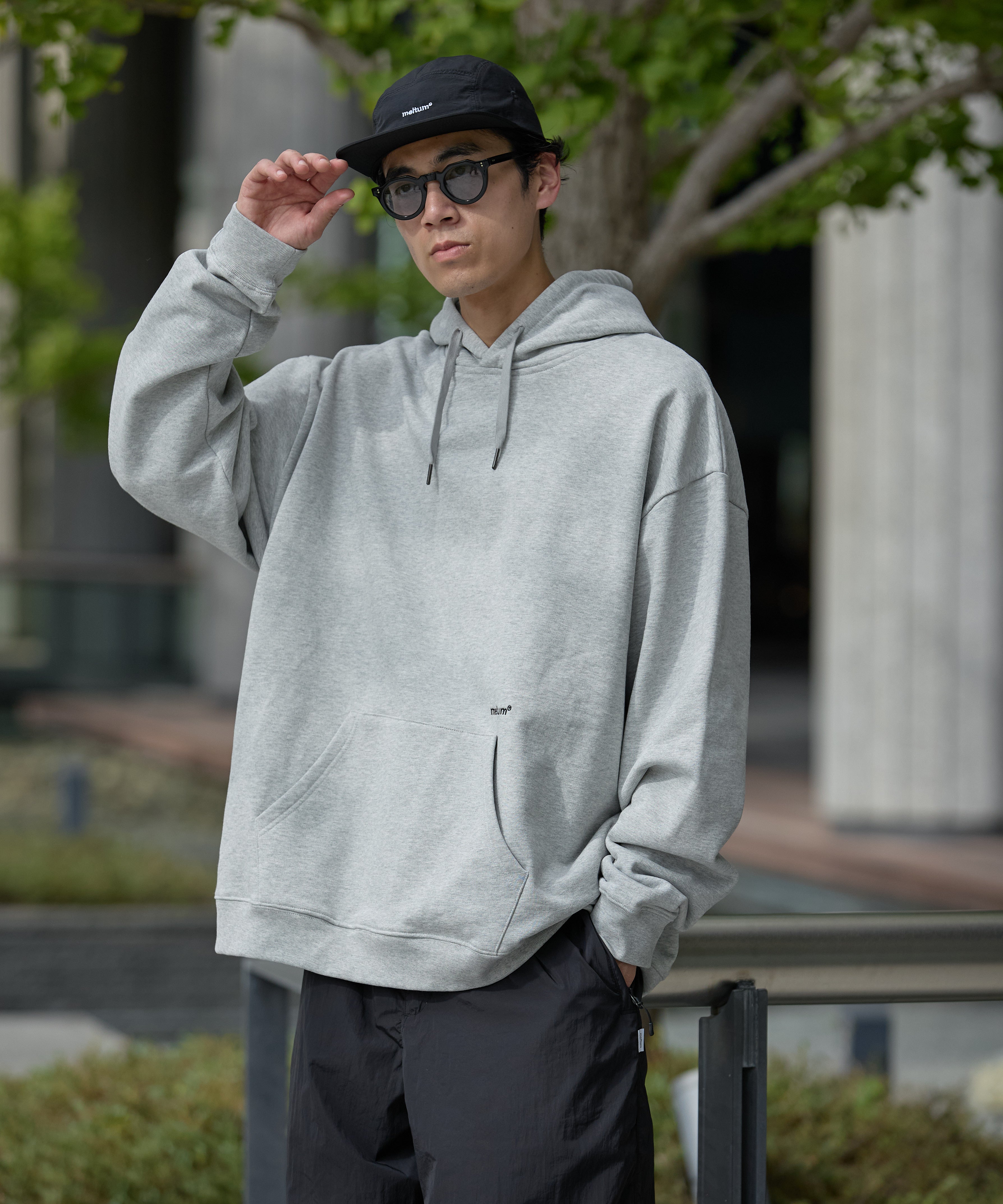 US COTTON HEAVEY SWEAT HOODIE【GREY】