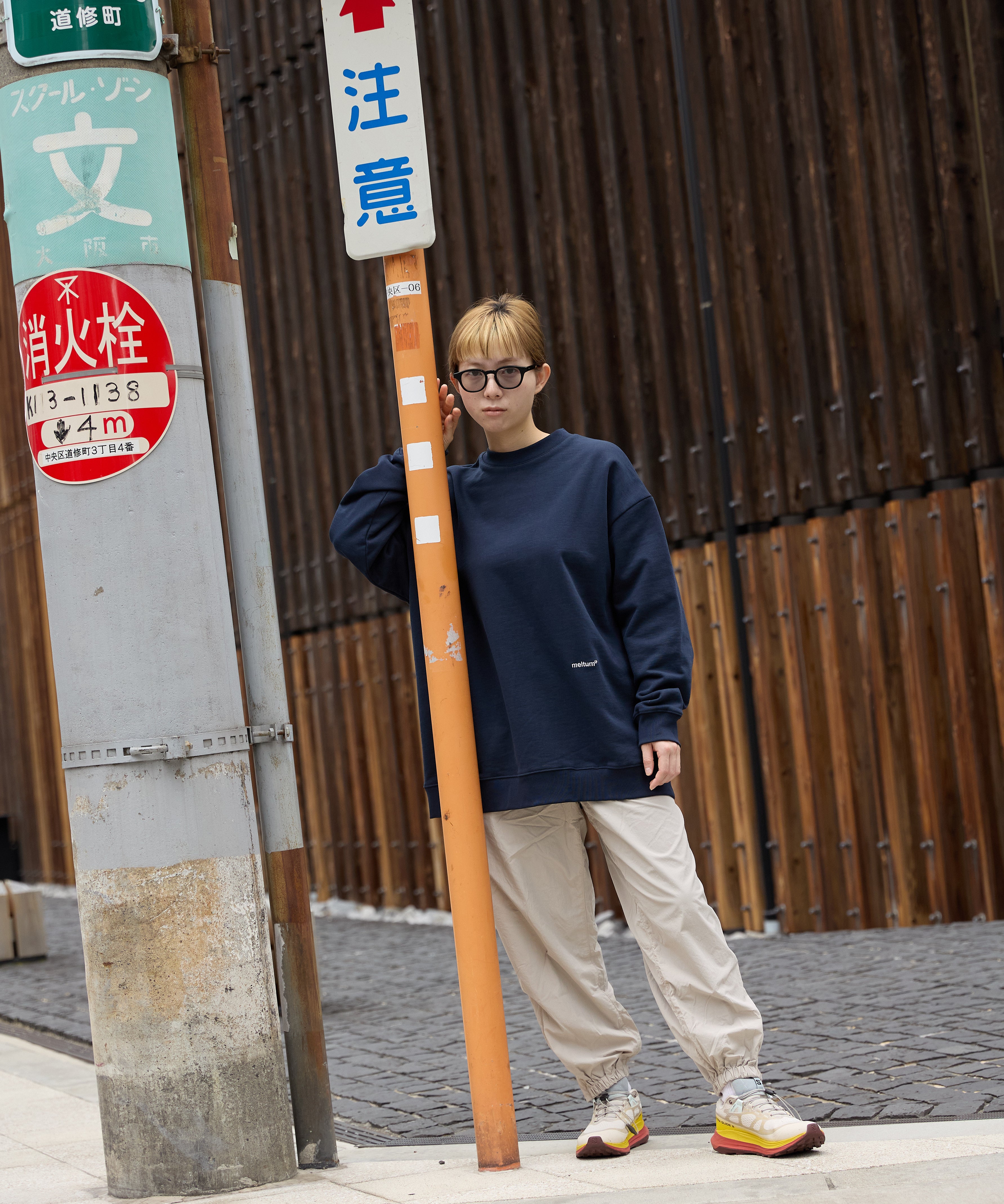 US COTTON HEAVEY SWEAT CREW【NAVY】