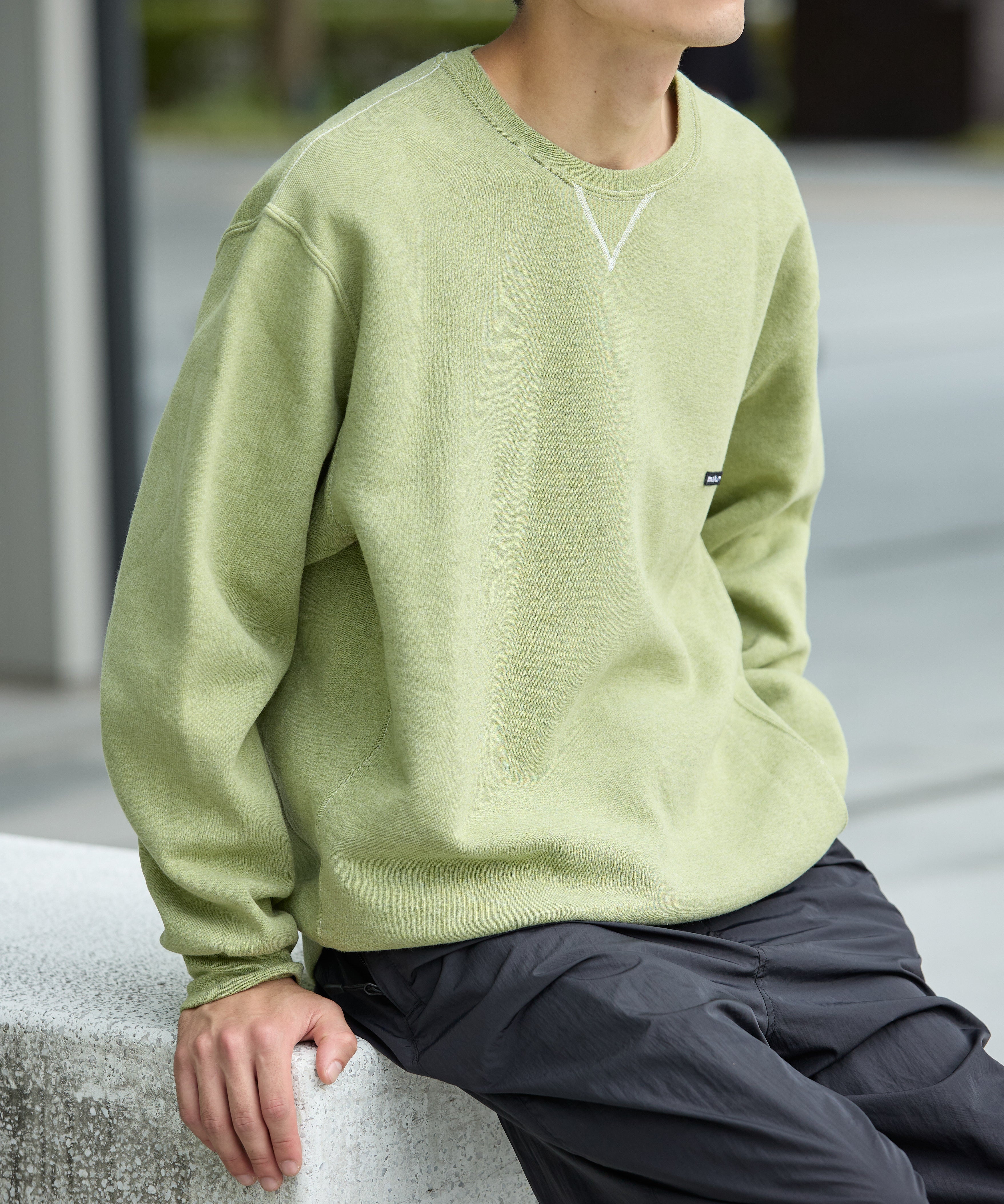 ×RUSSELL ATHLETIC STANDARD CREWNECK SWEAT OVERDYE【GREEN】