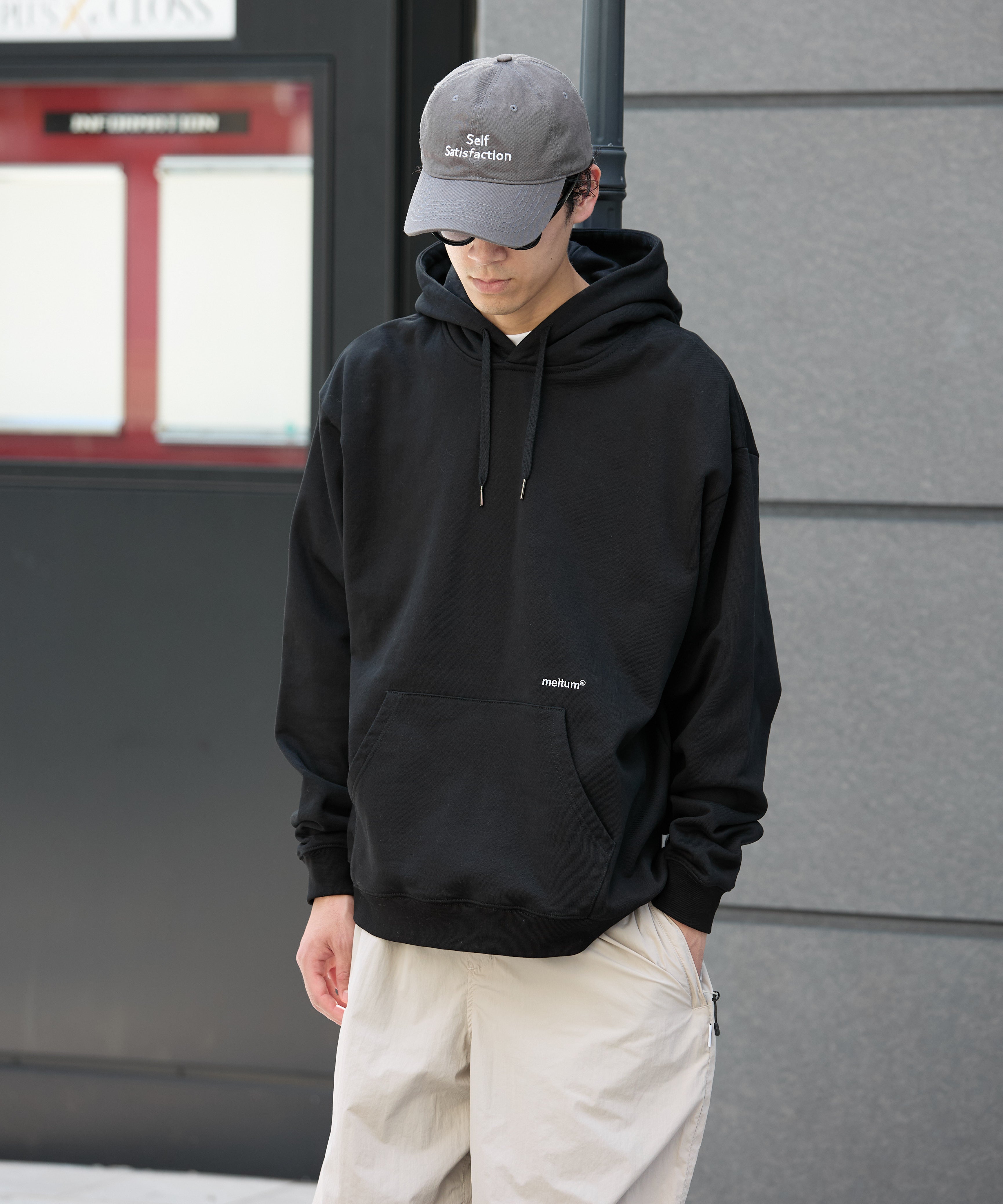 US COTTON HEAVEY SWEAT HOODIE [BLACK]