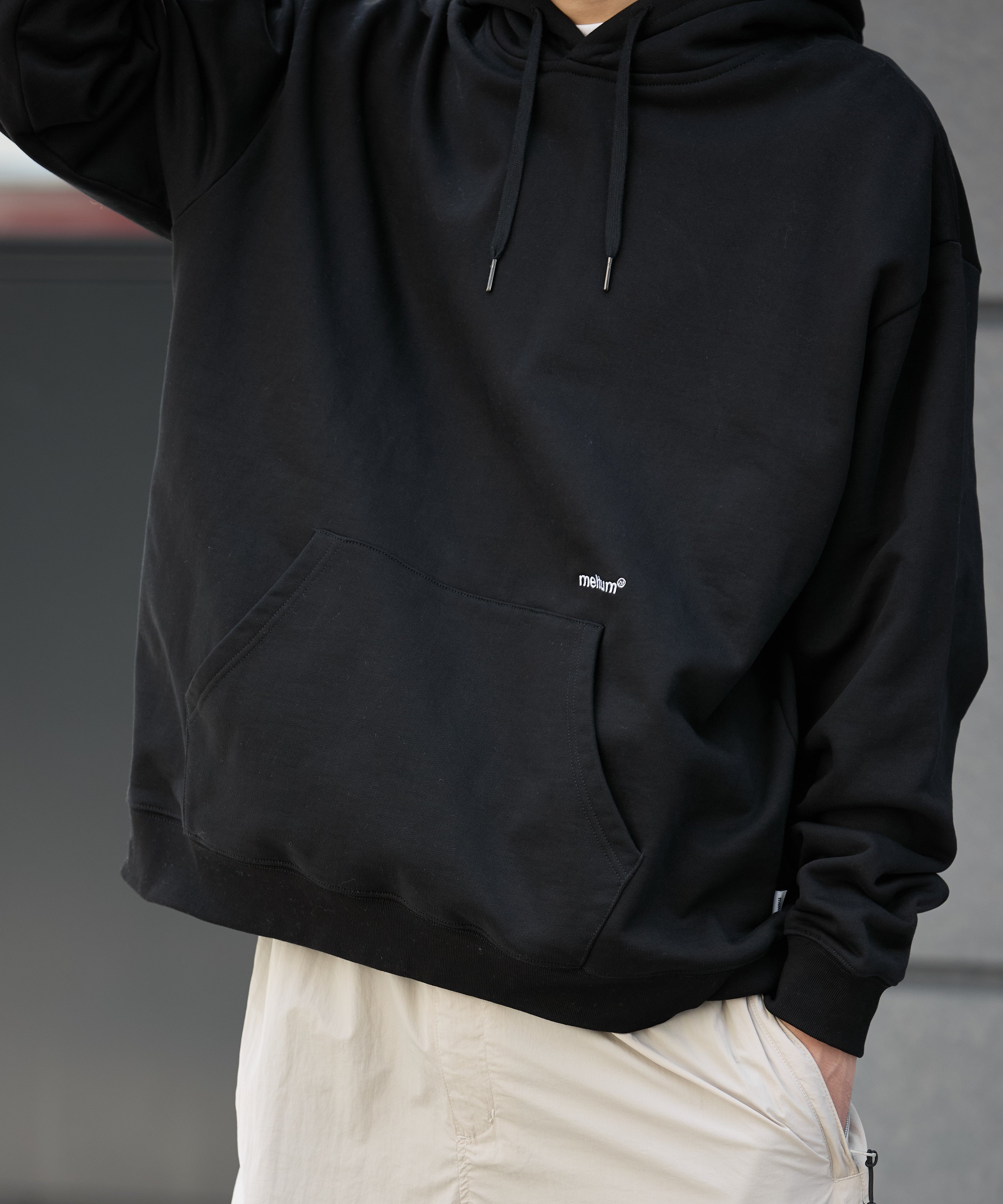 US COTTON HEAVEY SWEAT HOODIE【BLACK】