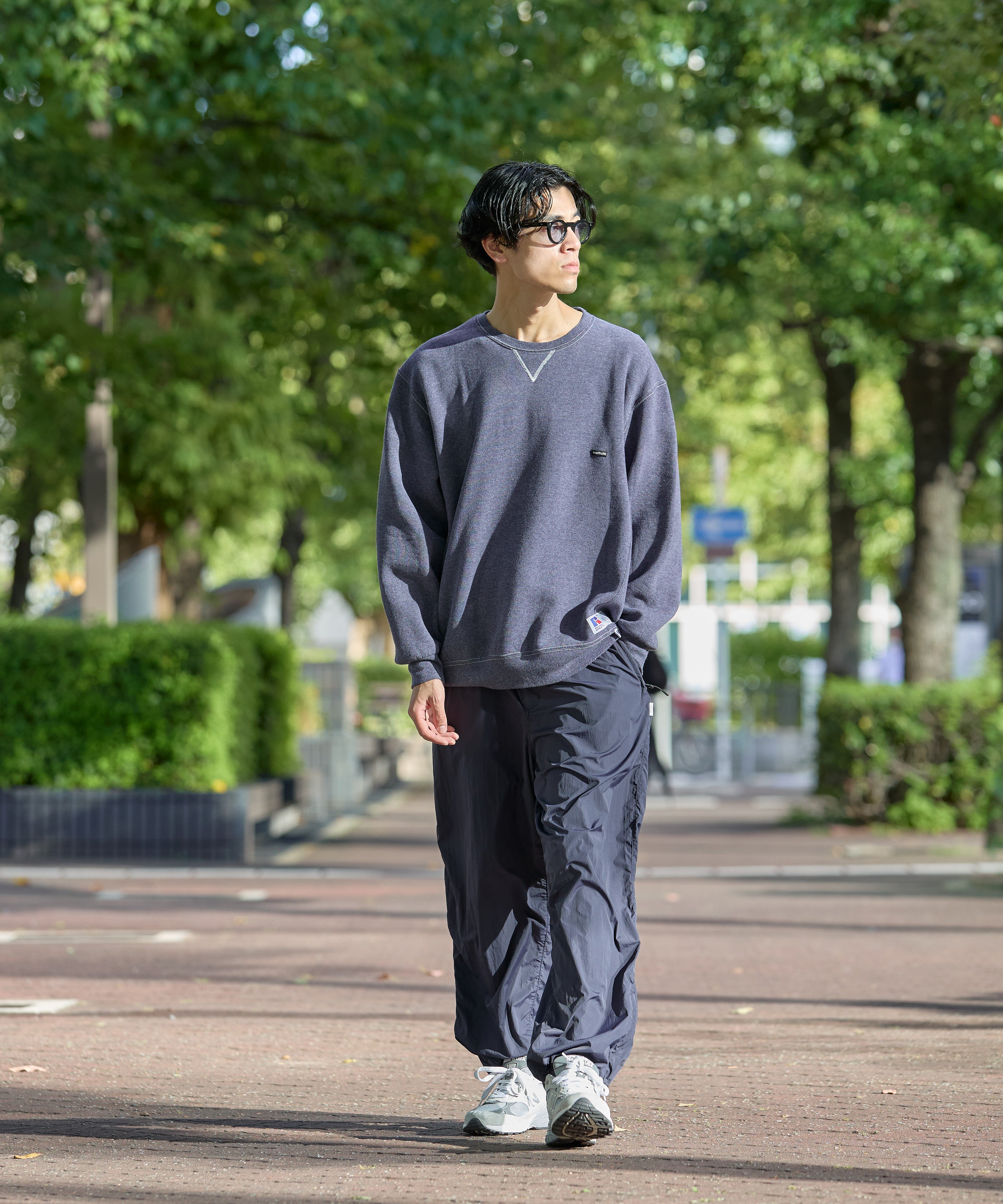 ×RUSSELL ATHLETIC STANDARD CREWNECK SWEAT OVERDYE【CHARCOAL】