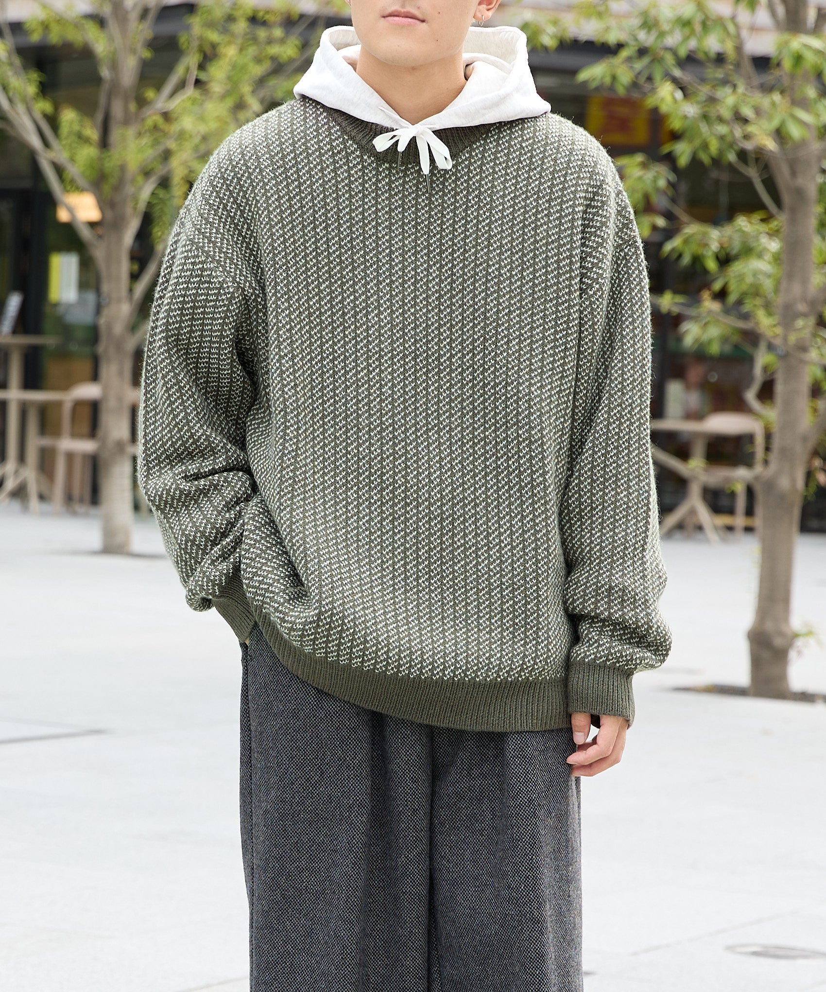 BIRDSEYE KNIT【GREEN】