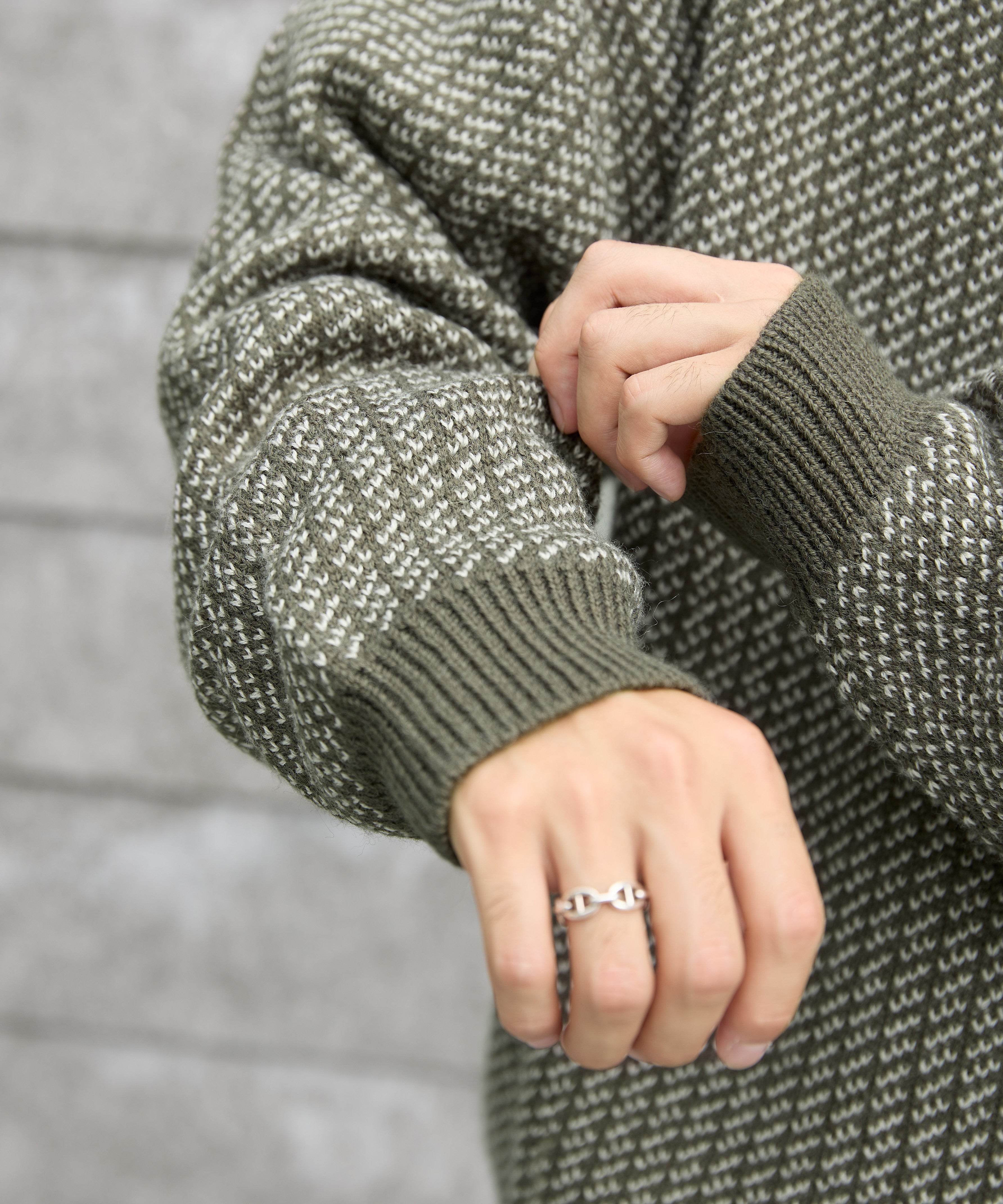 BIRDSEYE KNIT【GREEN】