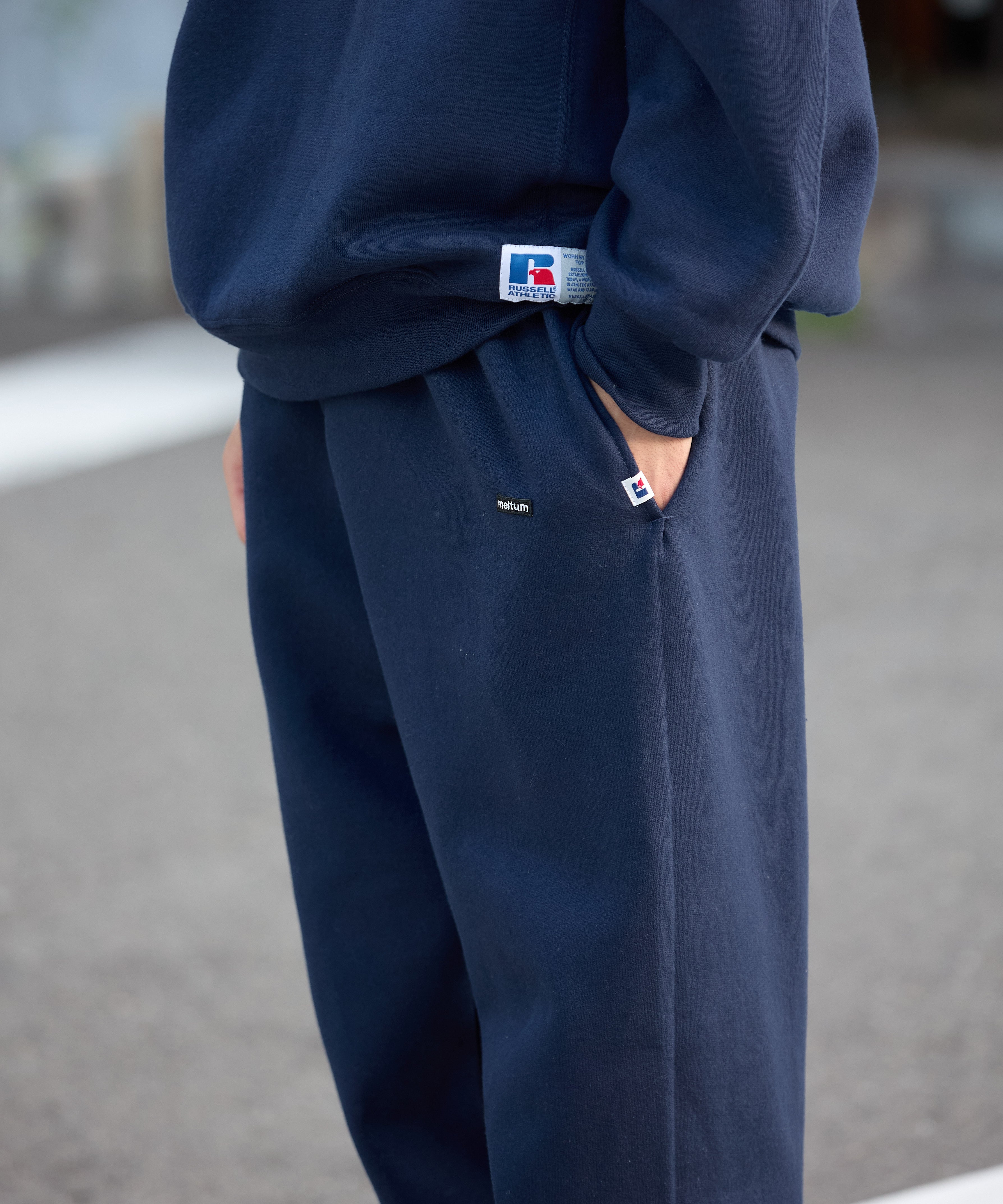 ×RUSSELL ATHLETIC STANDARD SWEAT PANTS【NAVY】