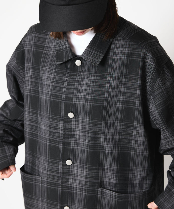 OMBRE CHECK COVERALL JACKET