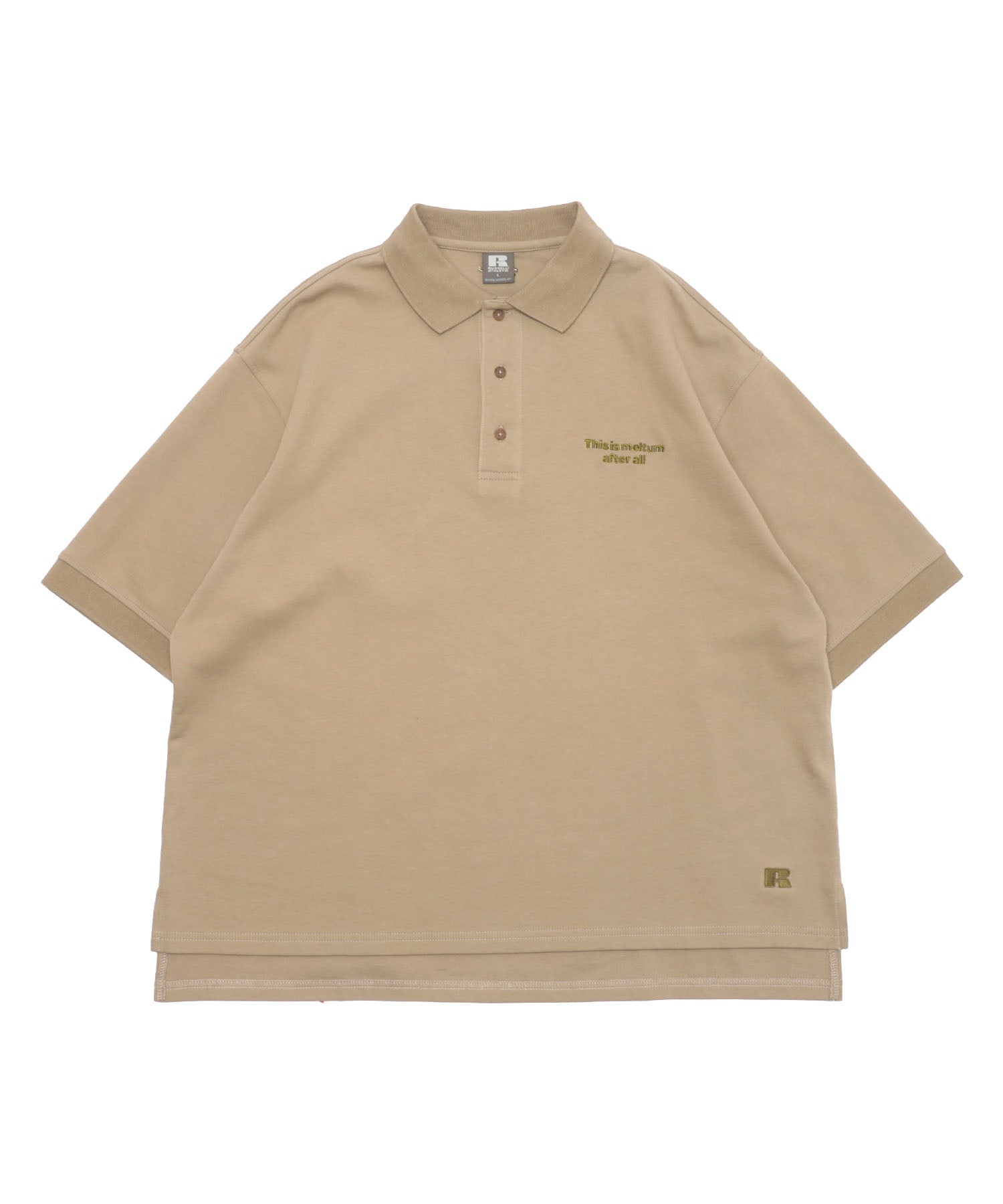 【4.24 Wed 12:00- IN STOCK】meltum × RUSSELL ATHLETIC OVERSIZE POLO SHIRT S/S