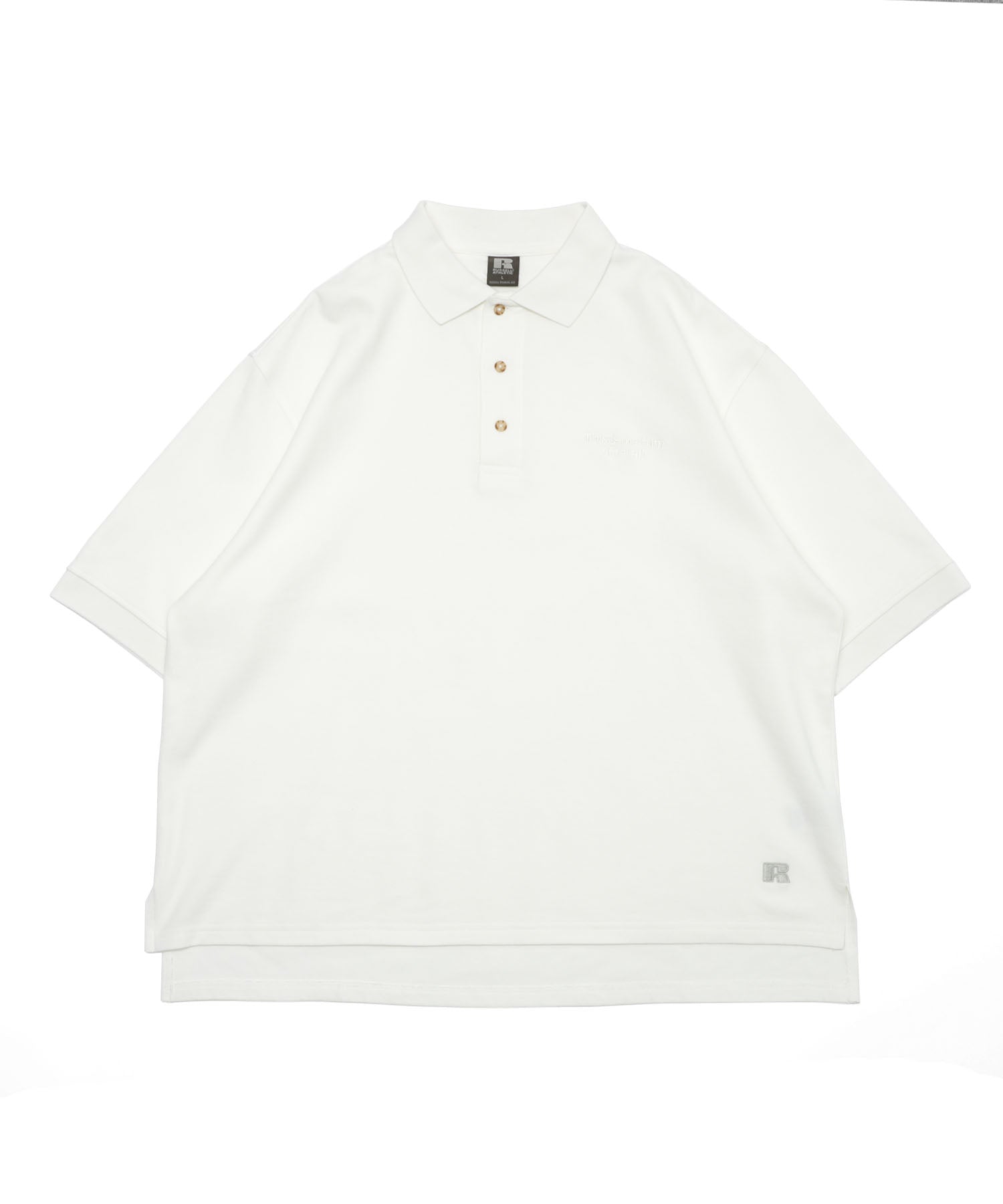 【4.24 WED 12:00- IN STOCK】meltum × RUSSELL ATHLETIC OVERSIZE POLO SHIRT S/S