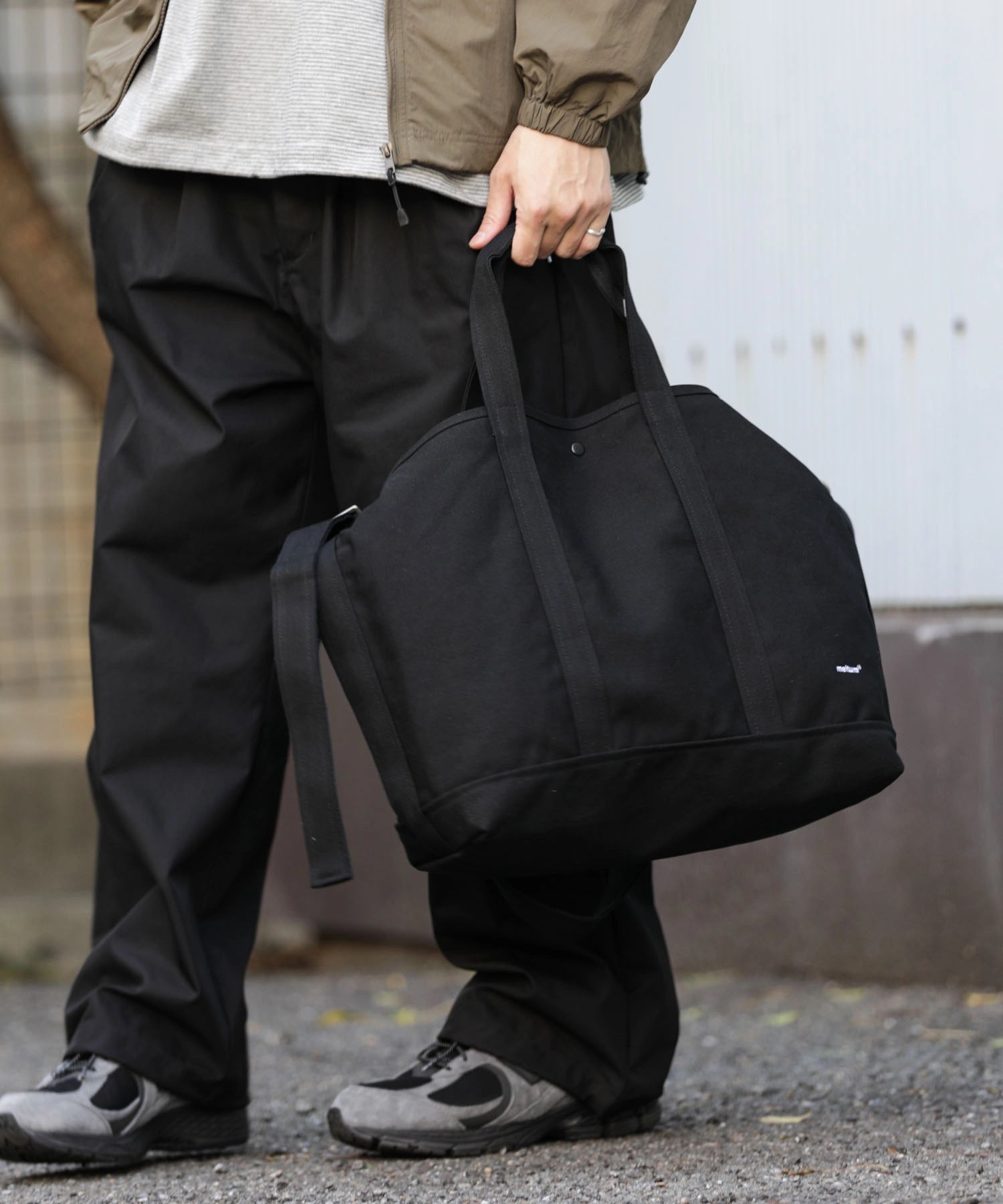 2WAY CANVAS TOTE  BAG【BLACK】