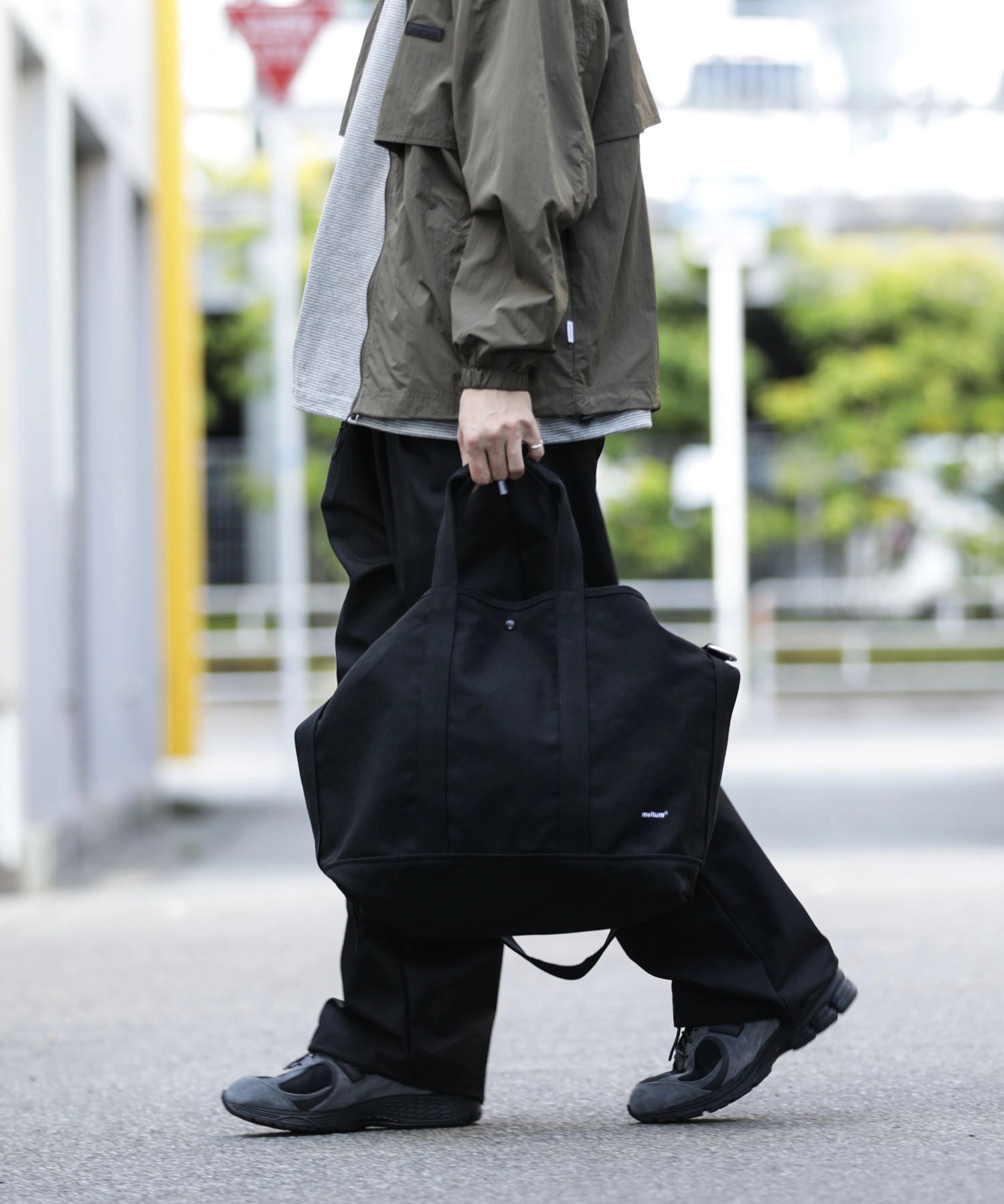 2WAY CANVAS TOTE  BAG【BLACK】