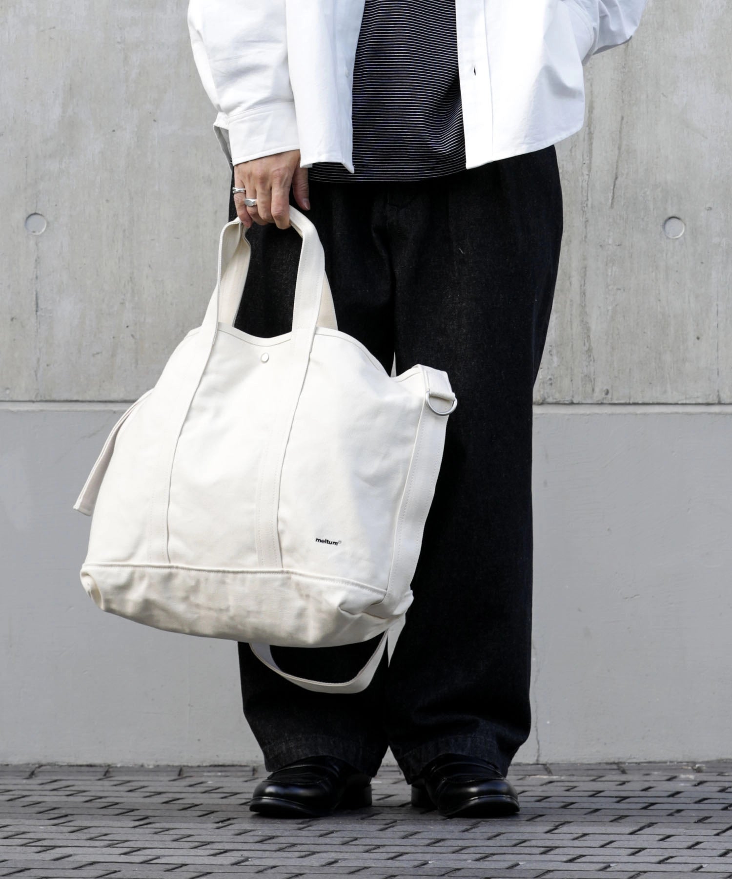 2WAY CANVAS TOTE  BAG【NATURAL】