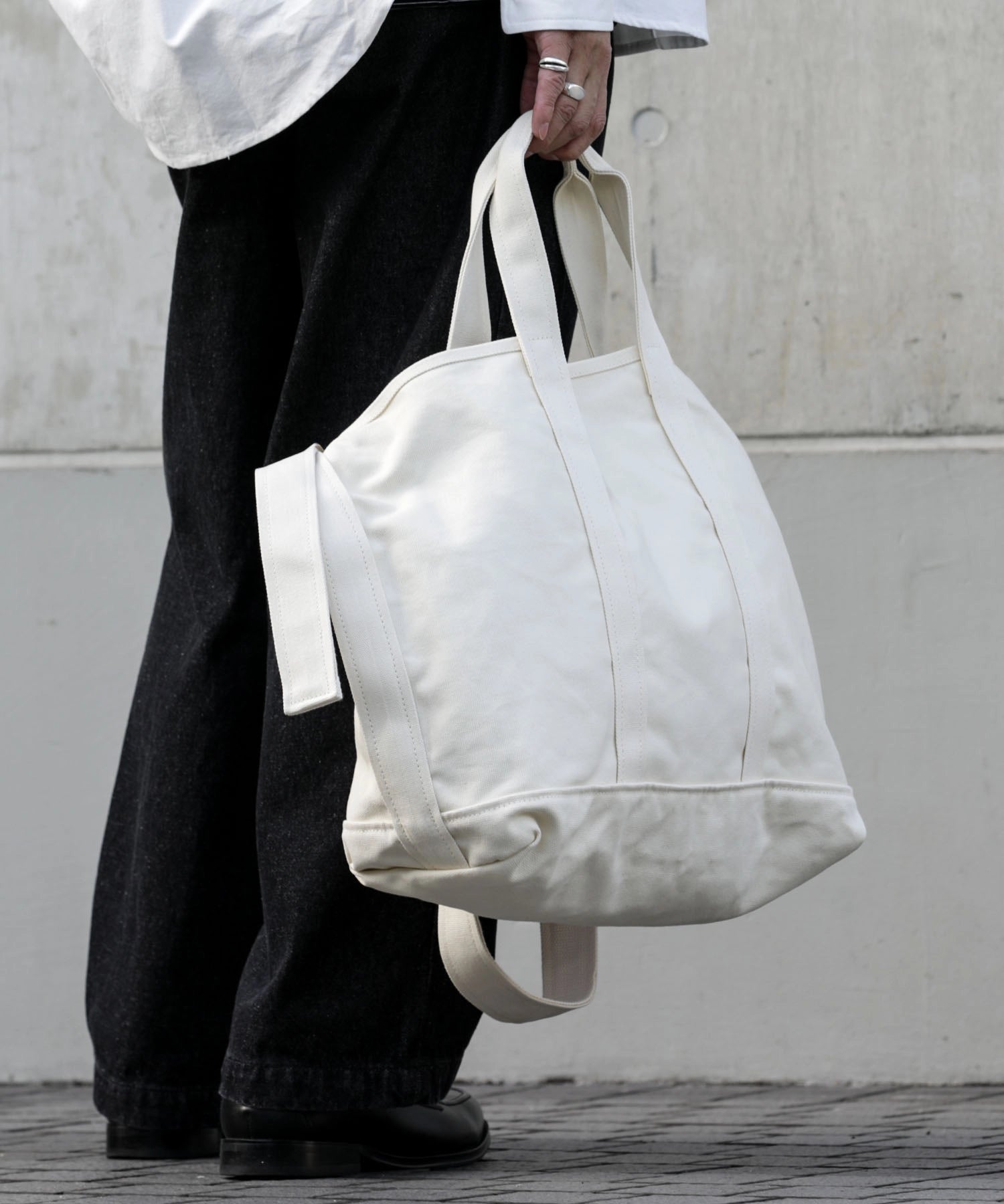 2WAY CANVAS TOTE  BAG【NATURAL】