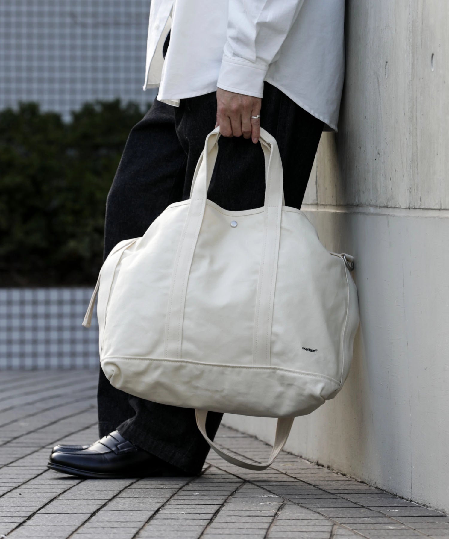 2WAY CANVAS TOTE  BAG【NATURAL】