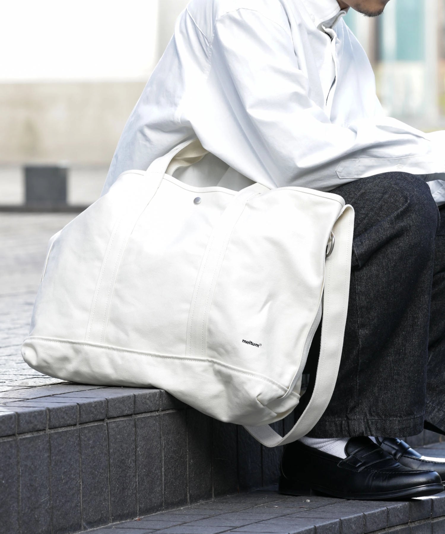 2WAY CANVAS TOTE  BAG【NATURAL】