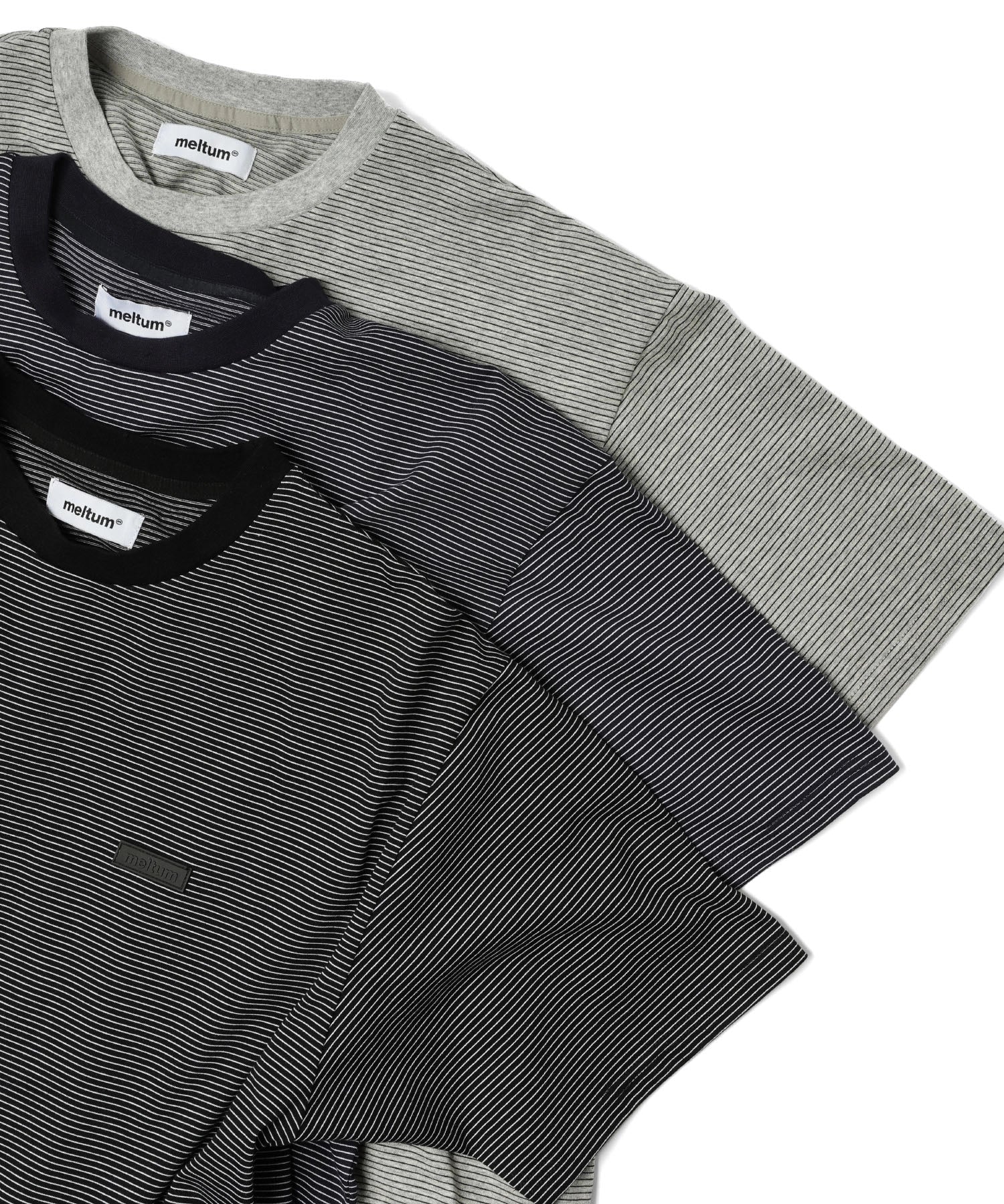 BORDER S/S T-SHIRT【GREY】