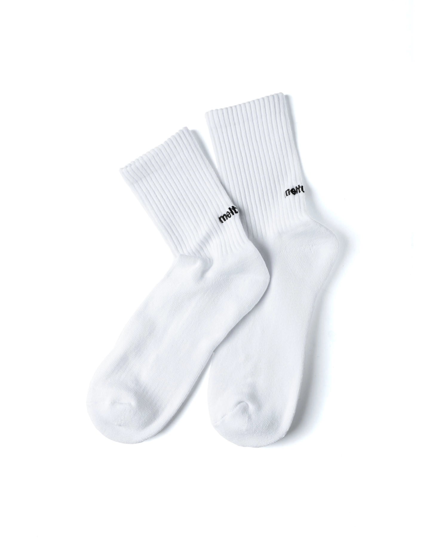 EMBROIDERY LOGO SOCKS【WHITE】