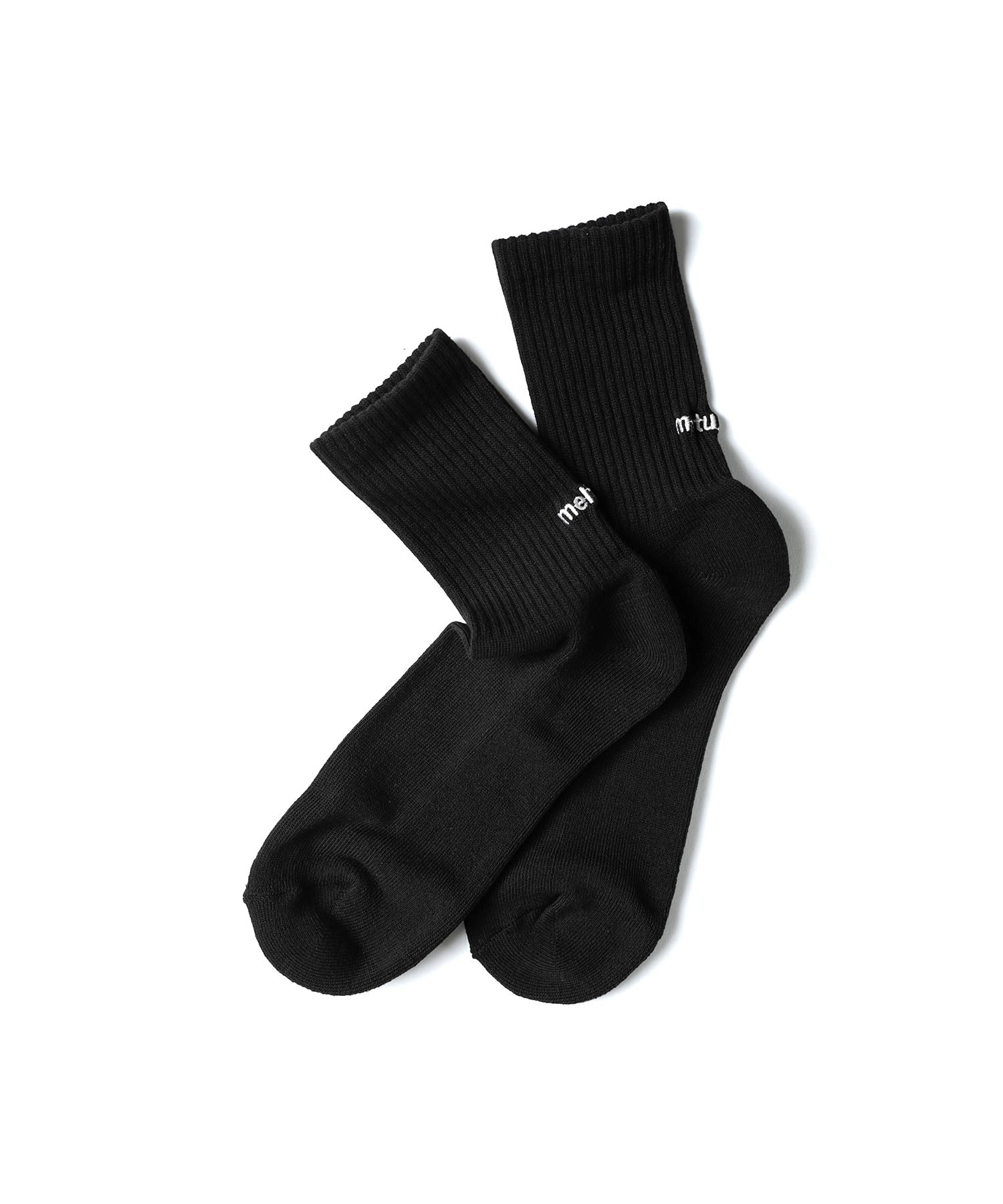 EMBROIDERY LOGO SOCKS【BLACK】