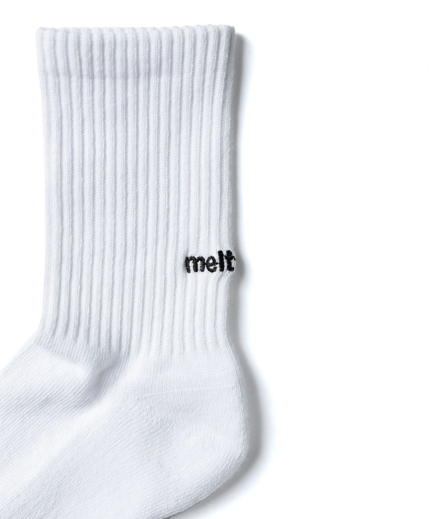 EMBROIDERY LOGO SOCKS【WHITE】