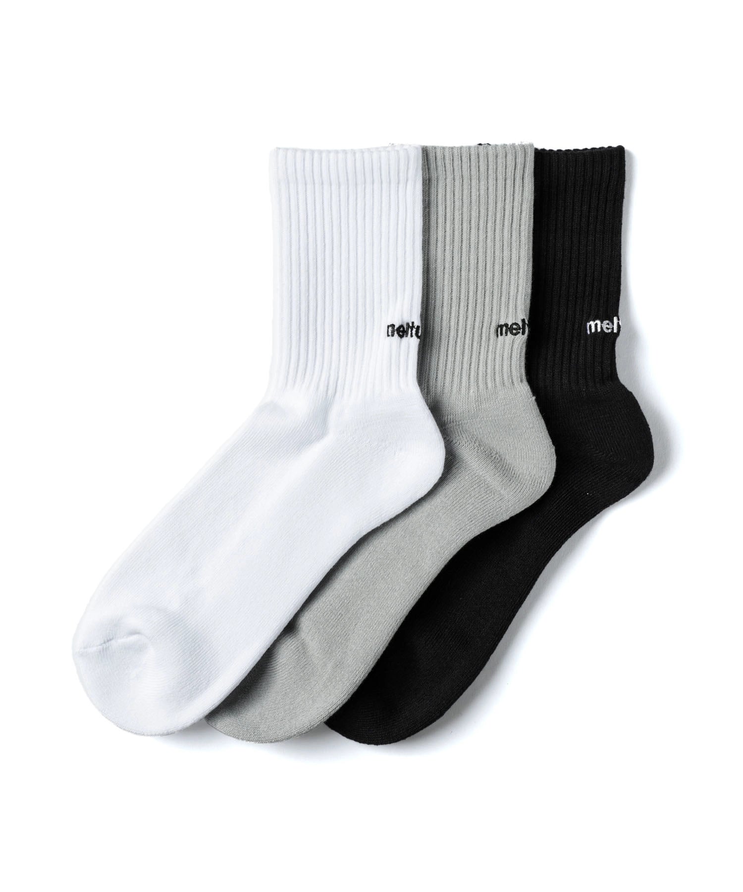 EMBROIDERY LOGO SOCKS【BLACK】